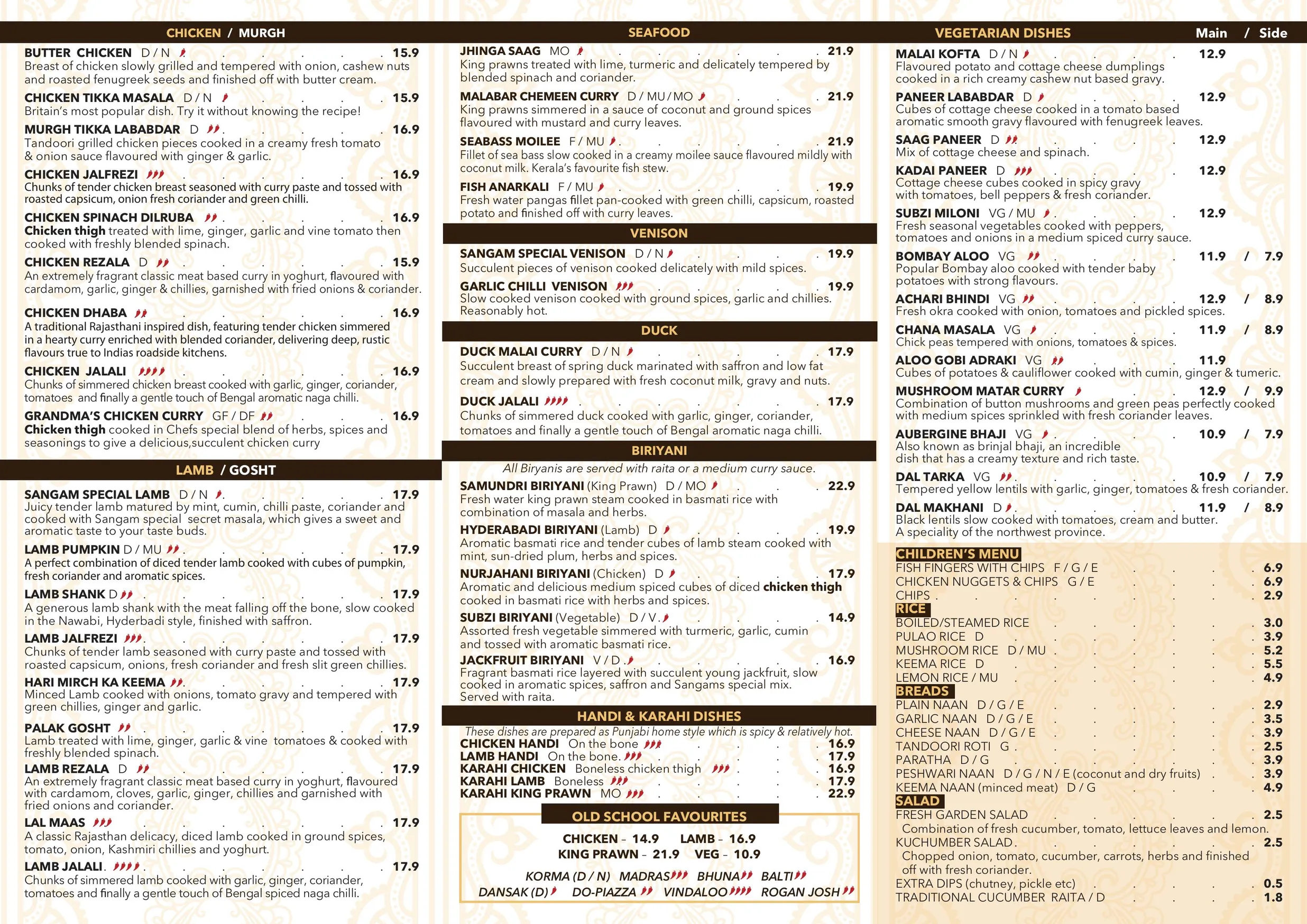 Sangam City menu, page 2
