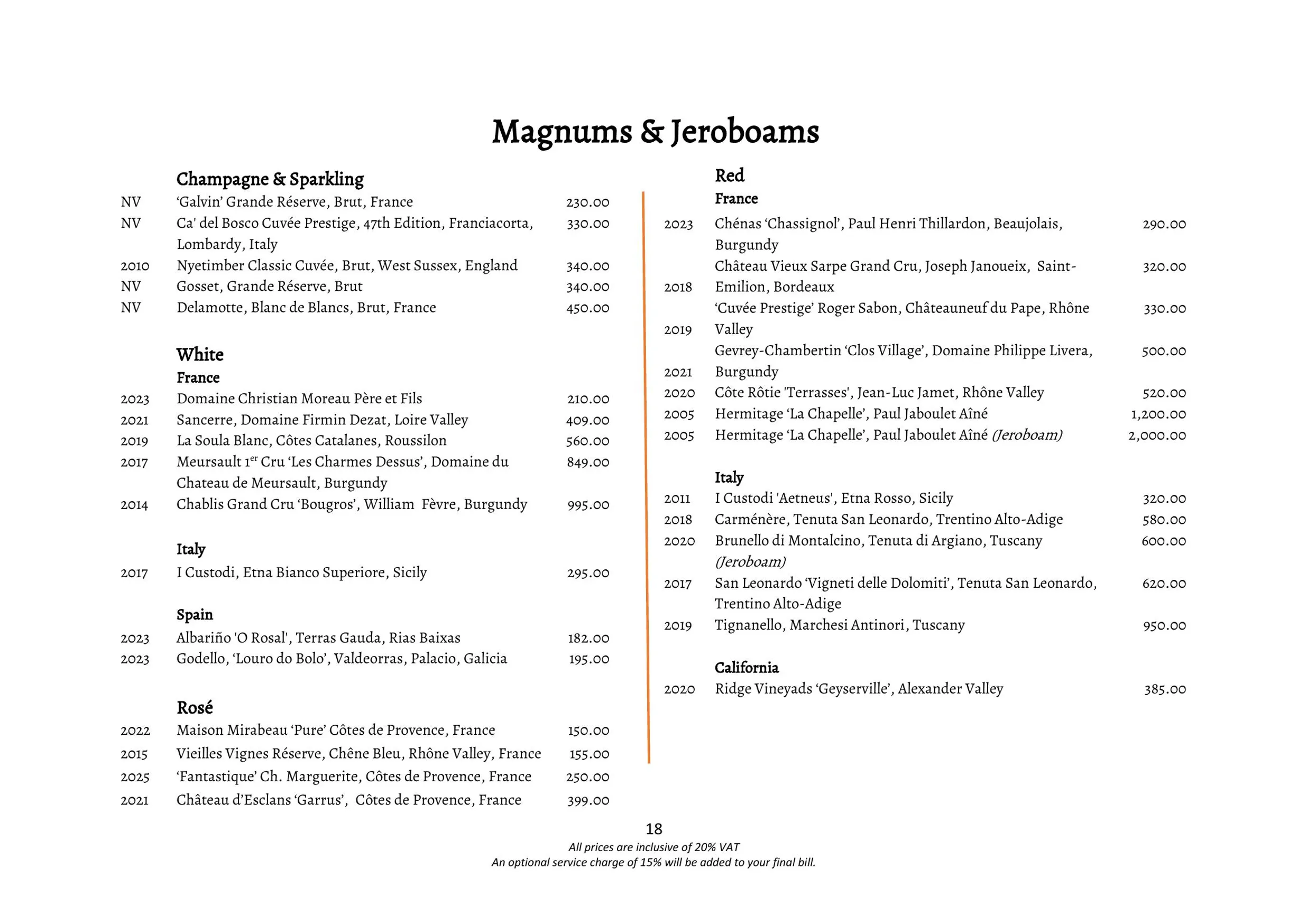 Galvin La Chapelle menu, page 41