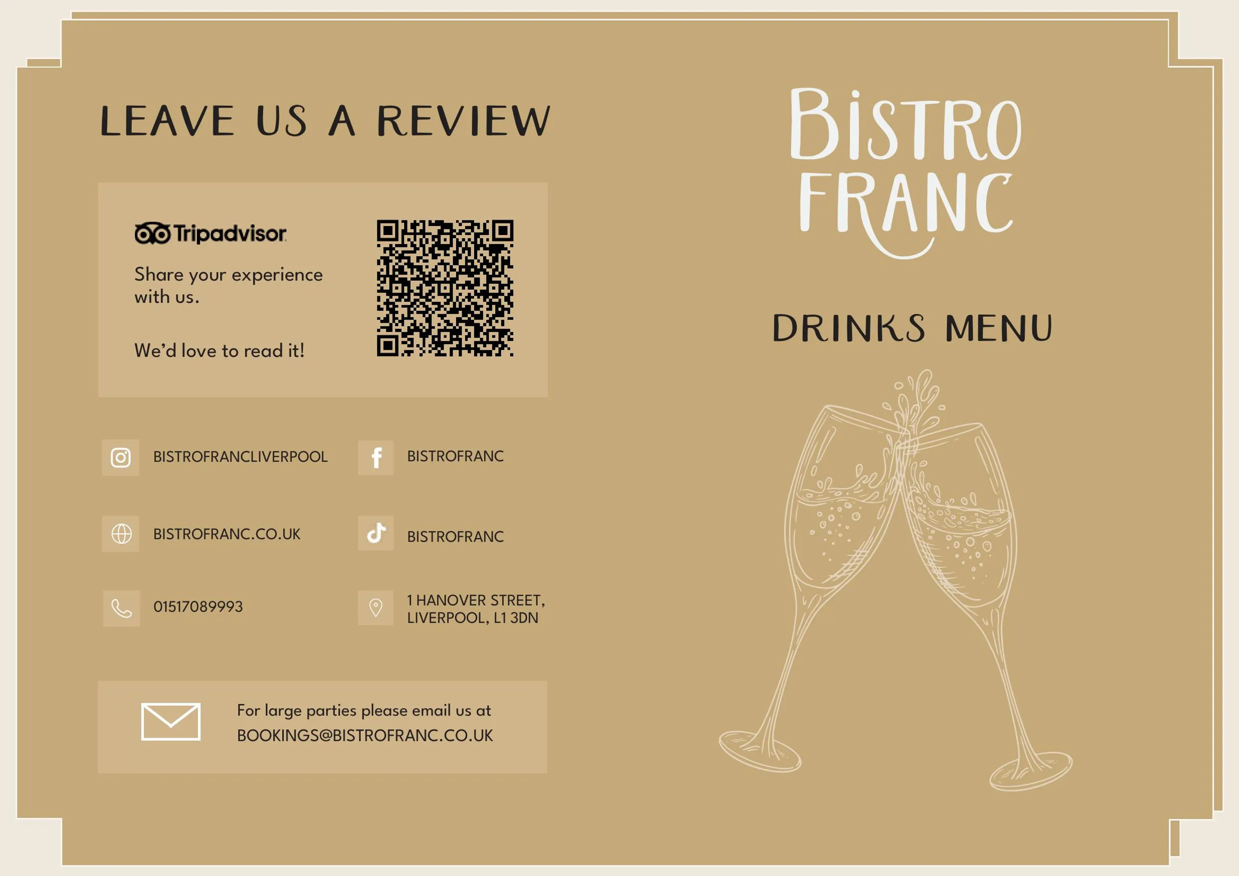 Bistro Franc menu, page 3