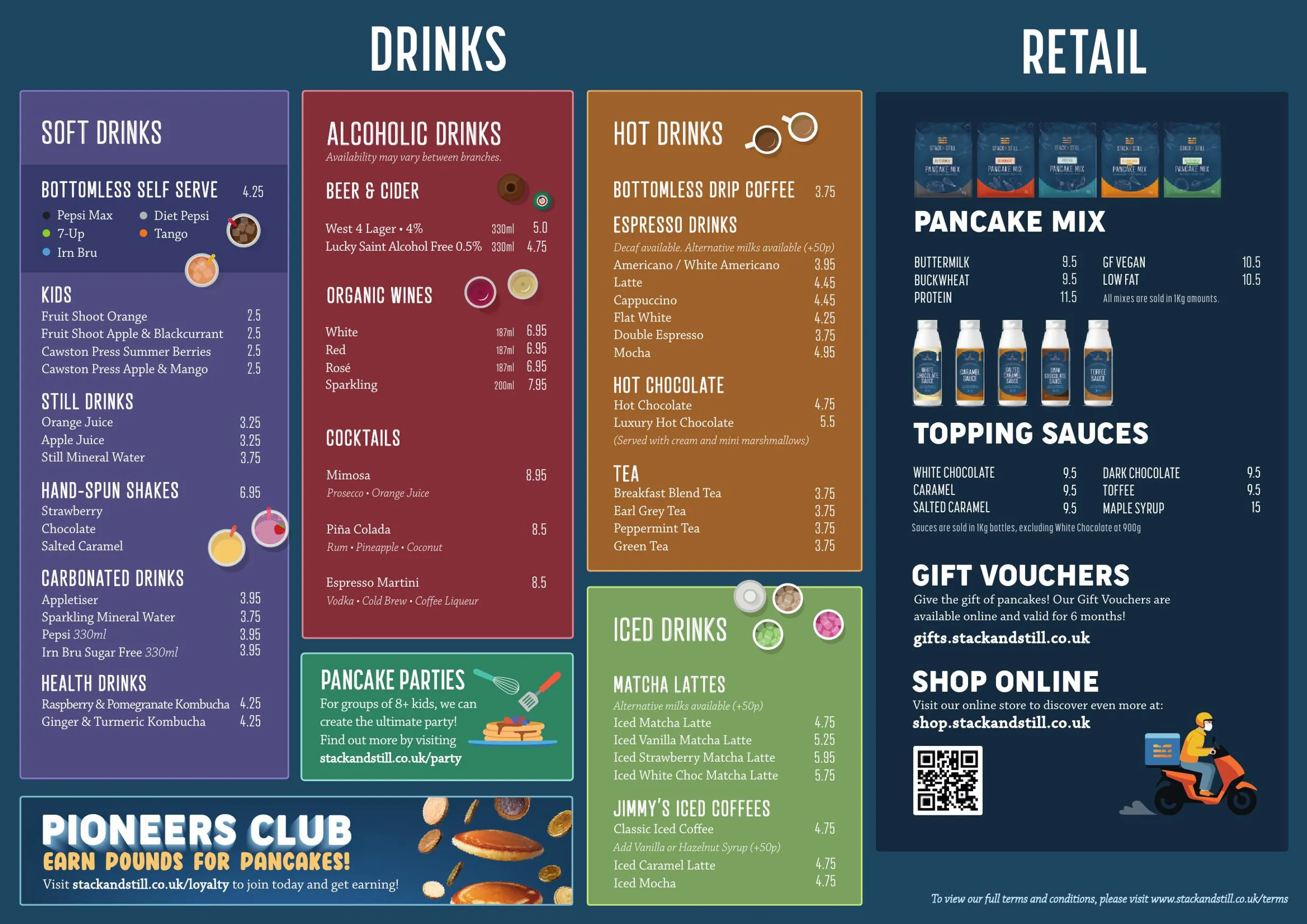 Stack & Still menu, page 2