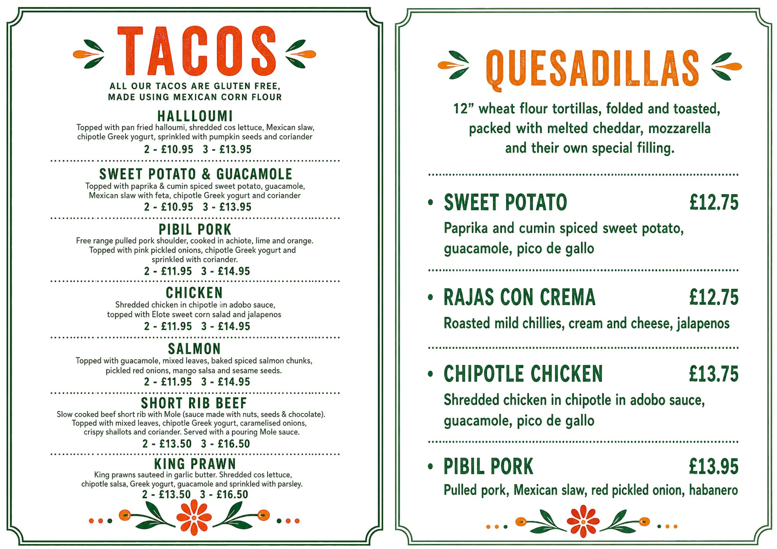 Salsa Viva Cantina menu, page 4