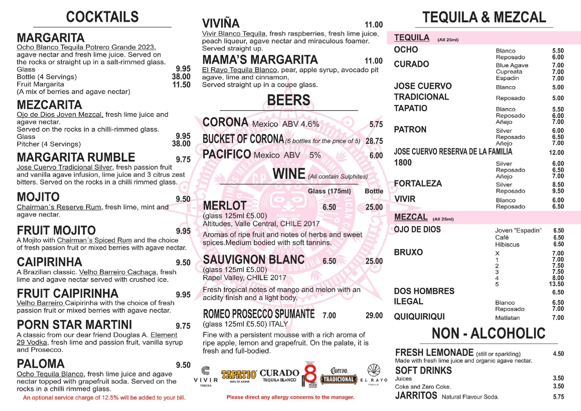 Primos menu, page 2