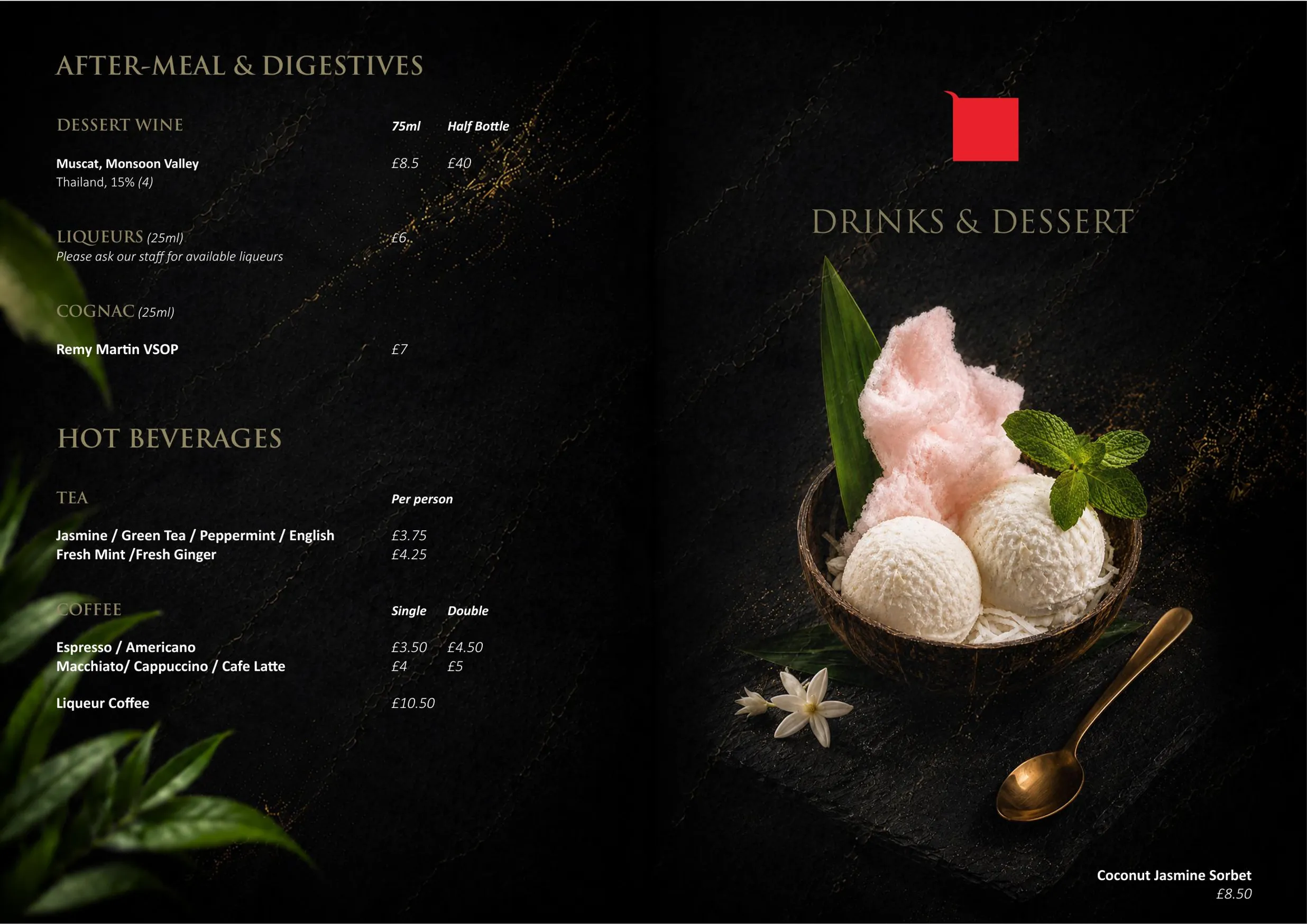 Thai Square menu, page 3