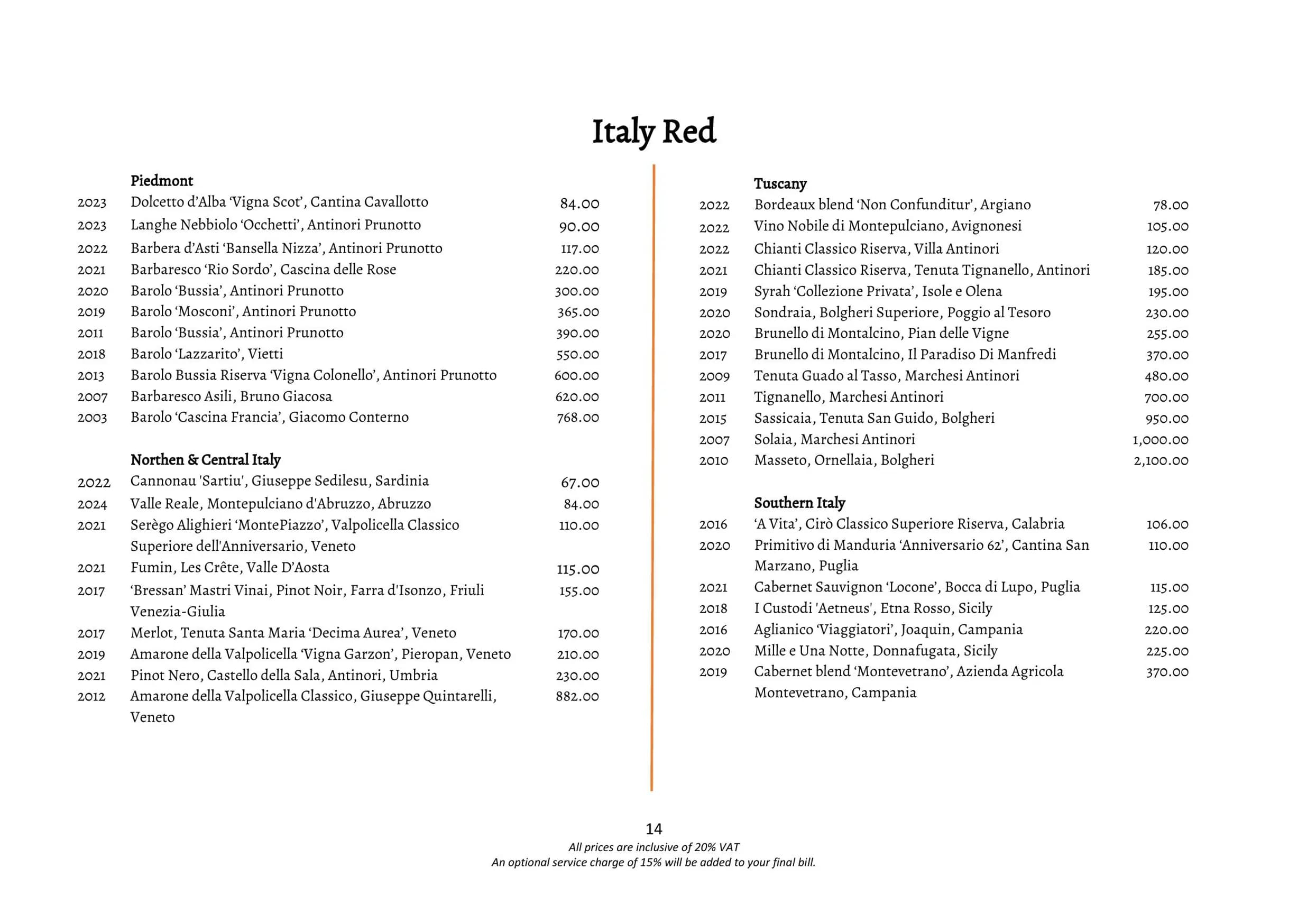 Galvin La Chapelle menu, page 37