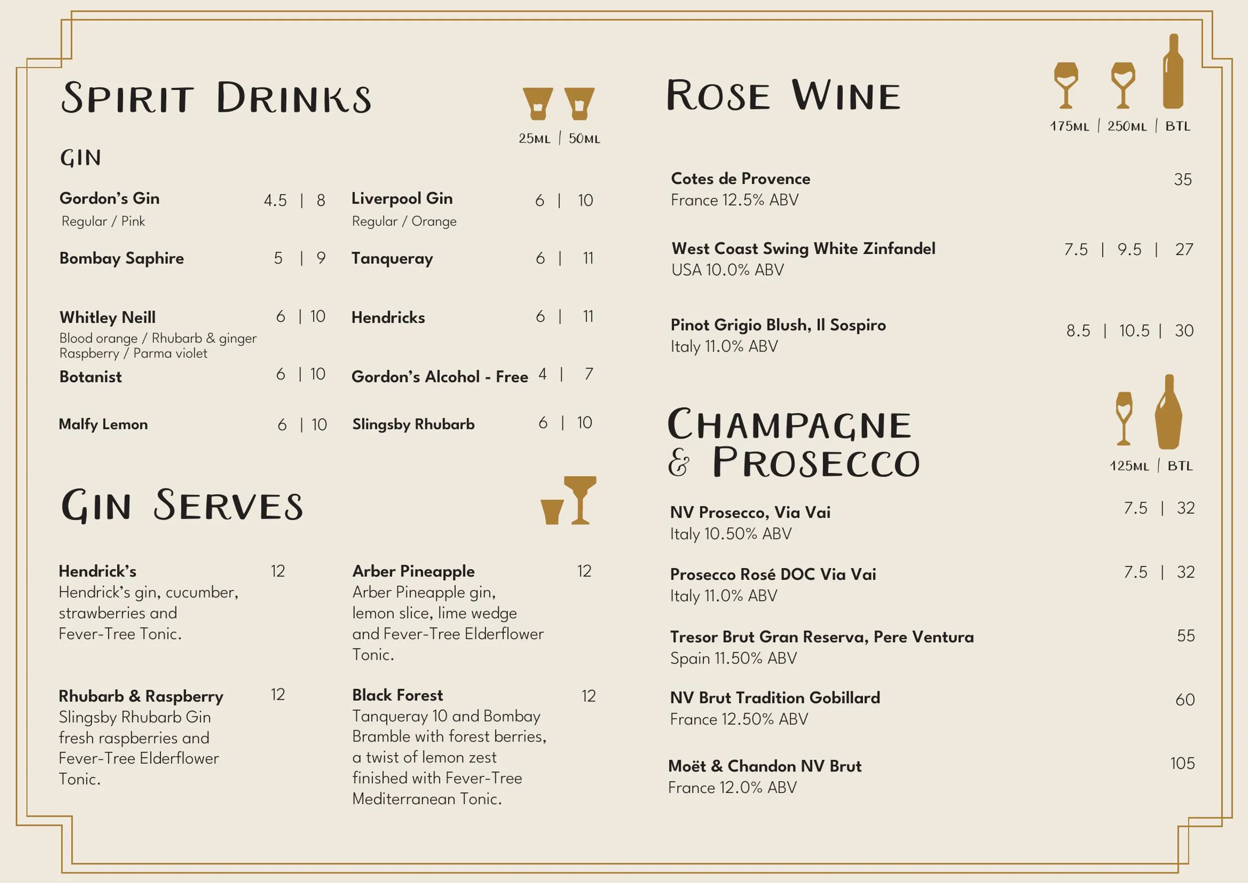 Bistro Franc menu, page 7