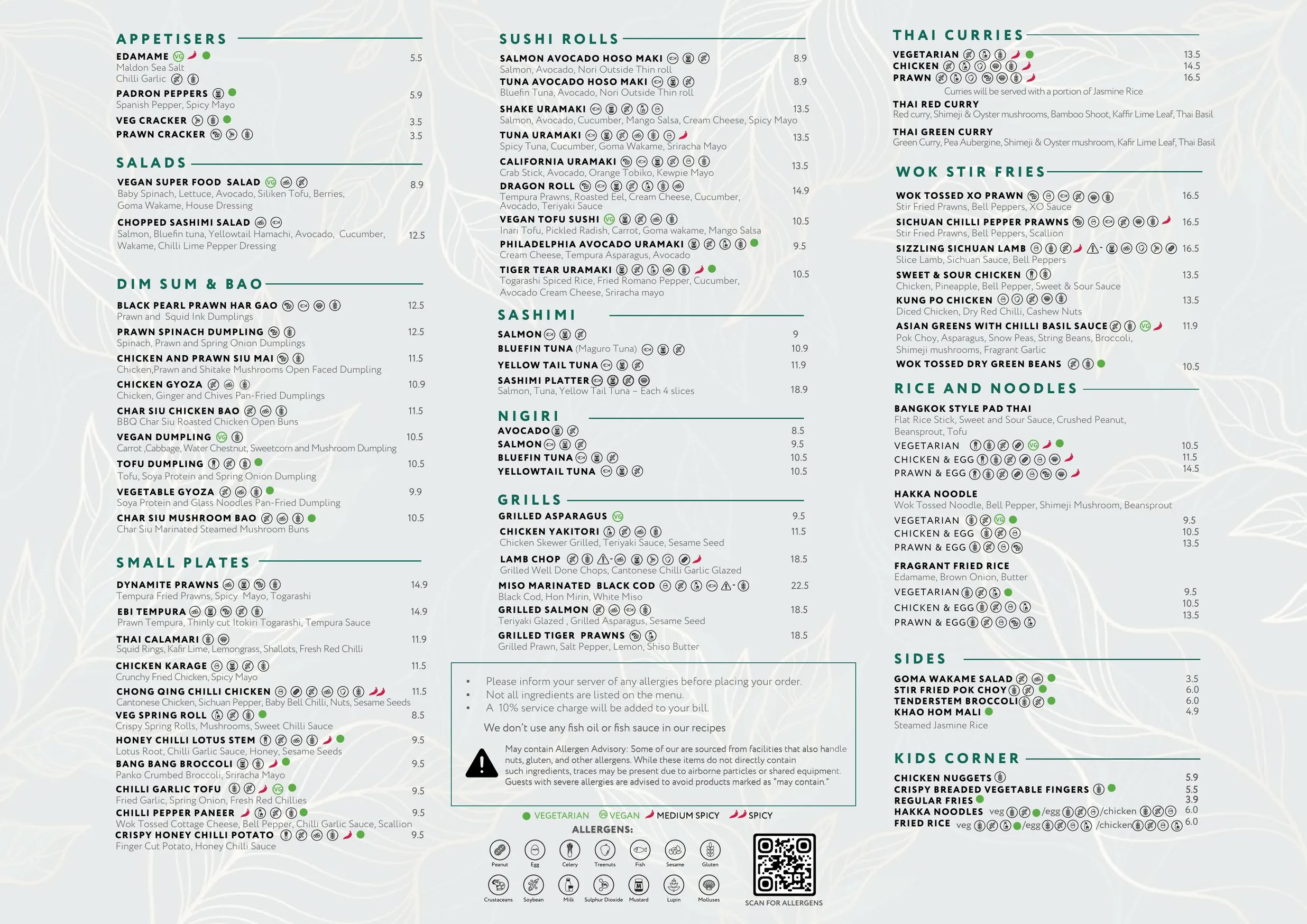 Minoa menu, page 2