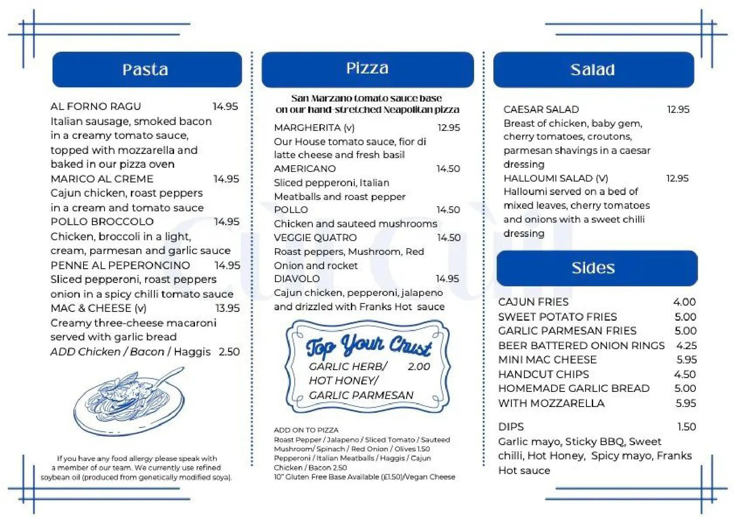 Cul Cúil menu, page 2