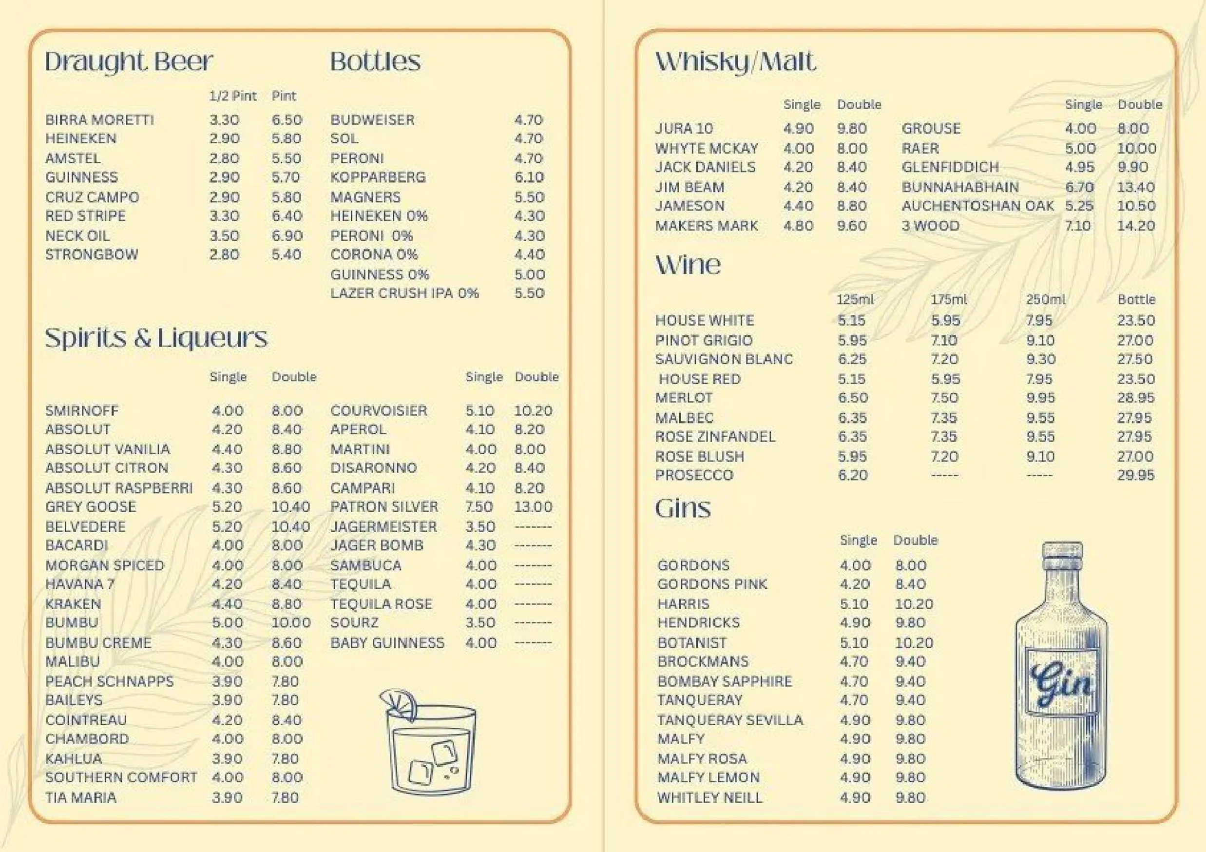 Cul Cúil menu, page 5