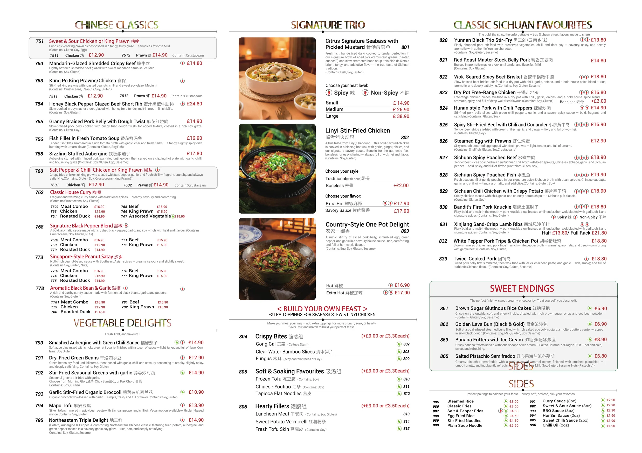 Fresh Feast menu, page 4