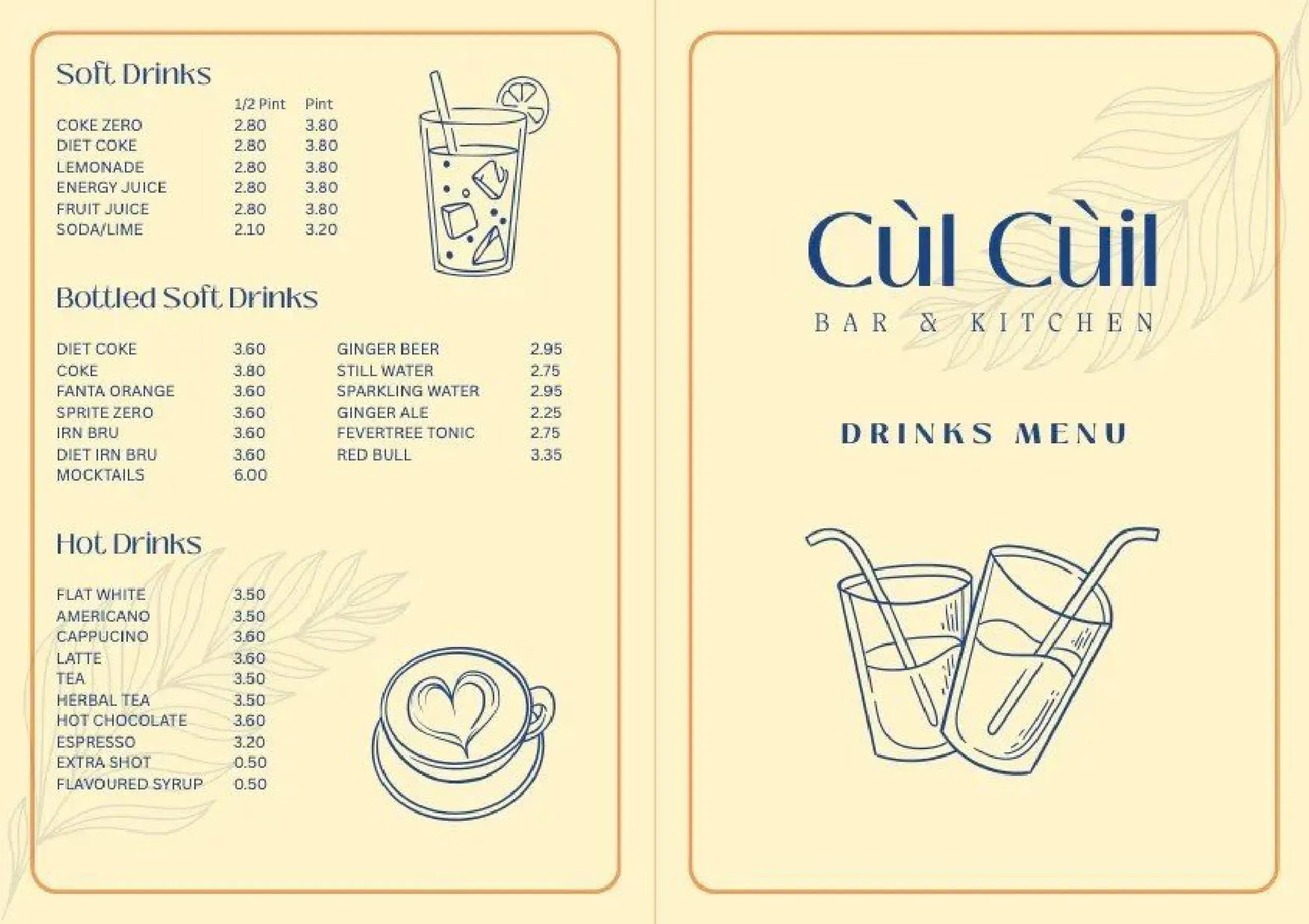 Cul Cúil menu, page 4