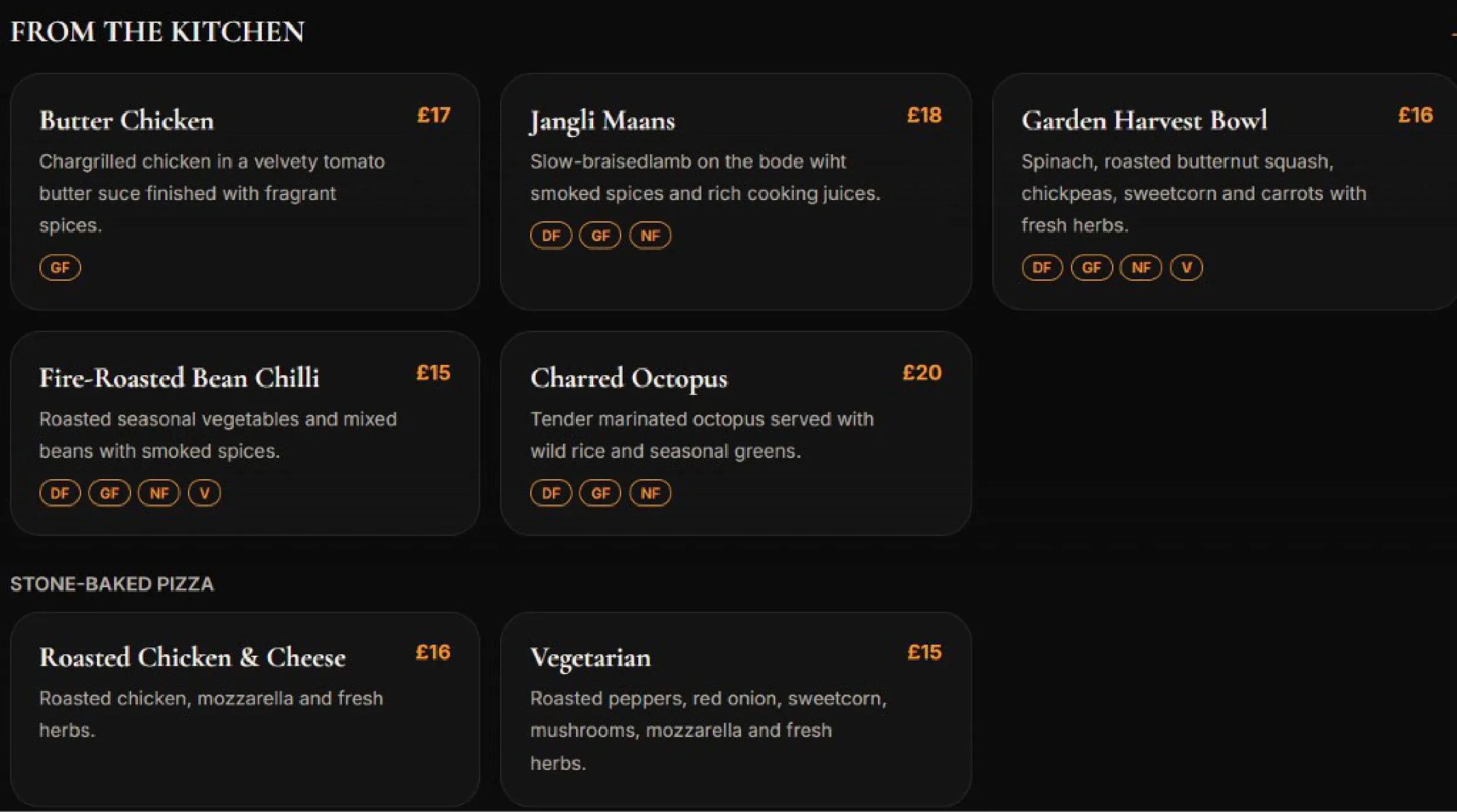 Khao menu, page 2
