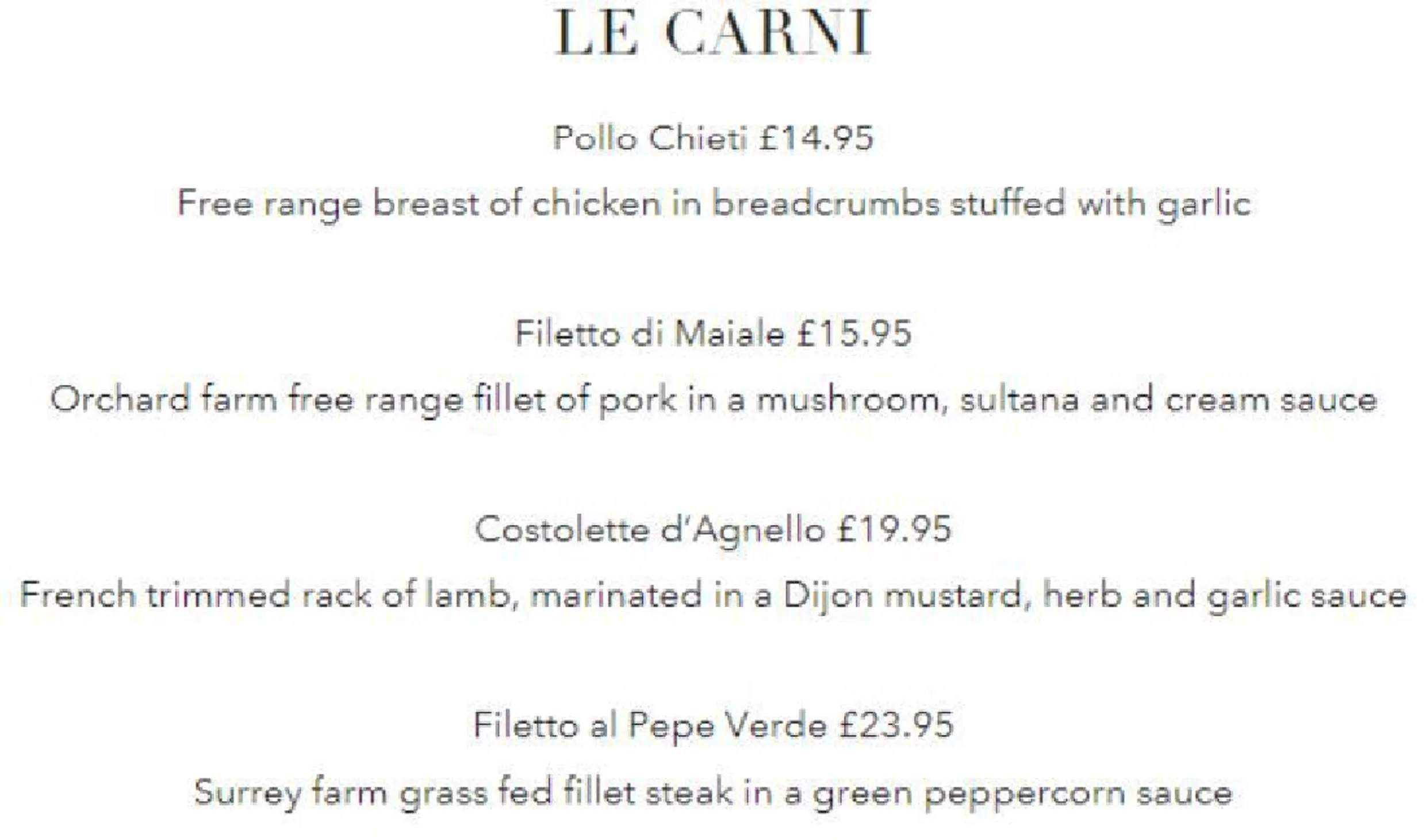 La Gaffe menu, page 5