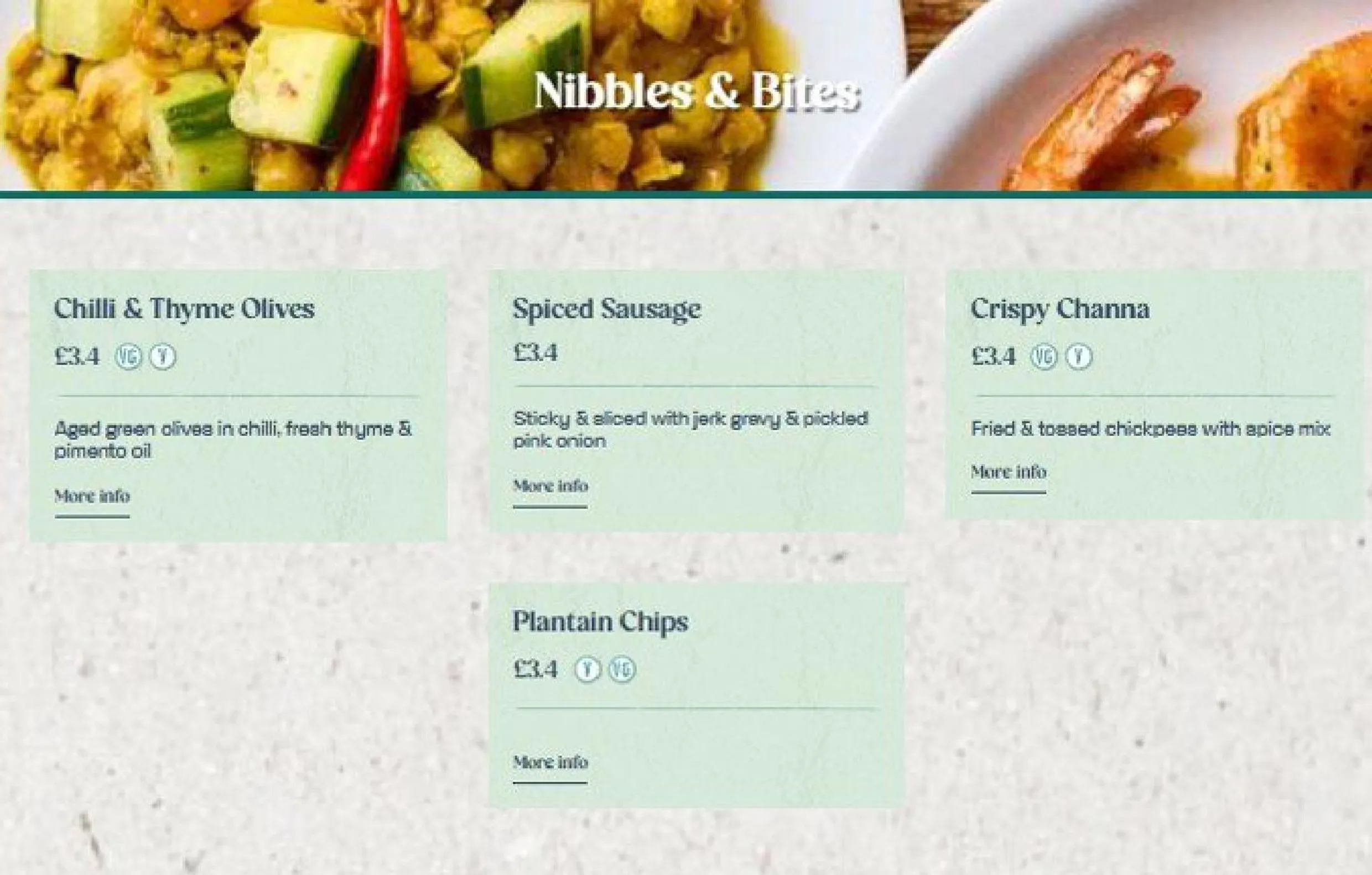 Turtle Bay menu, page 1