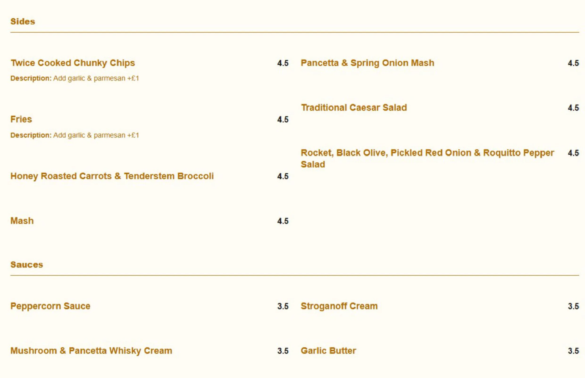 House Belfast menu, page 5