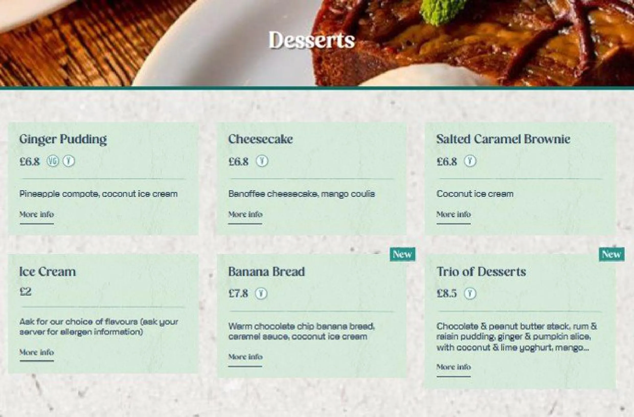 Turtle Bay menu, page 6