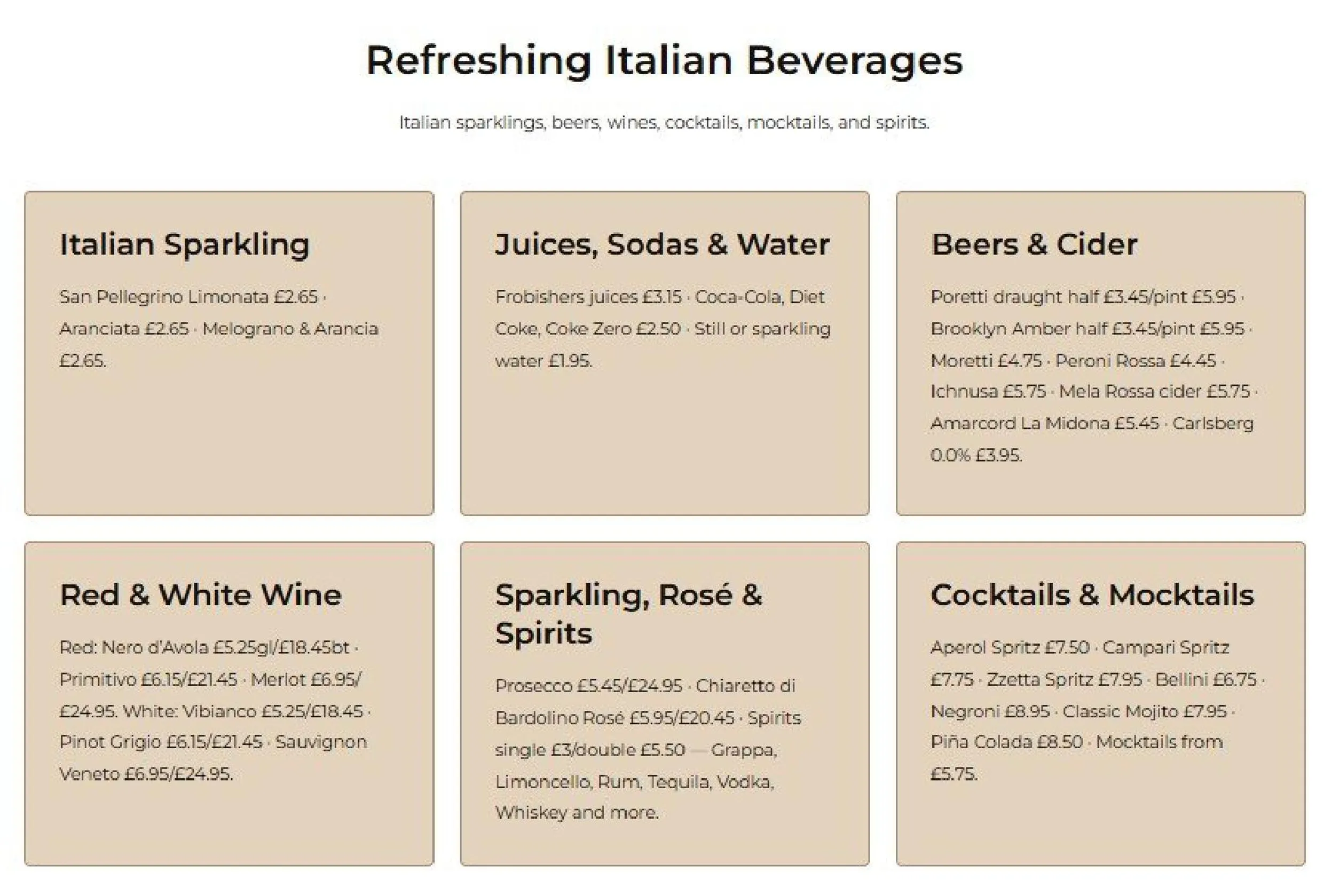 Zzetta Pizza menu, page 8