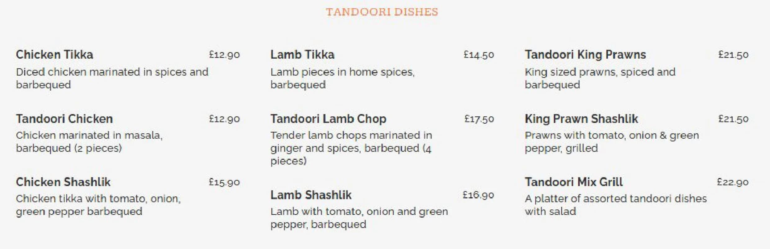 Spice Trader menu, page 4