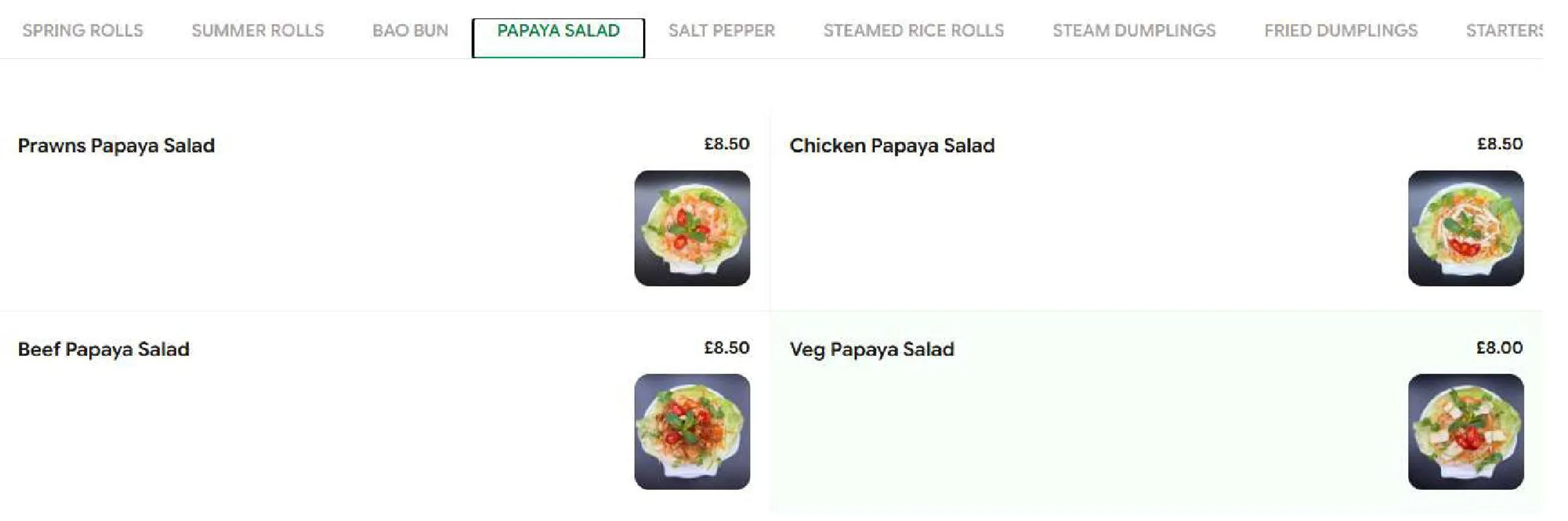 Viet Caphe menu, page 4