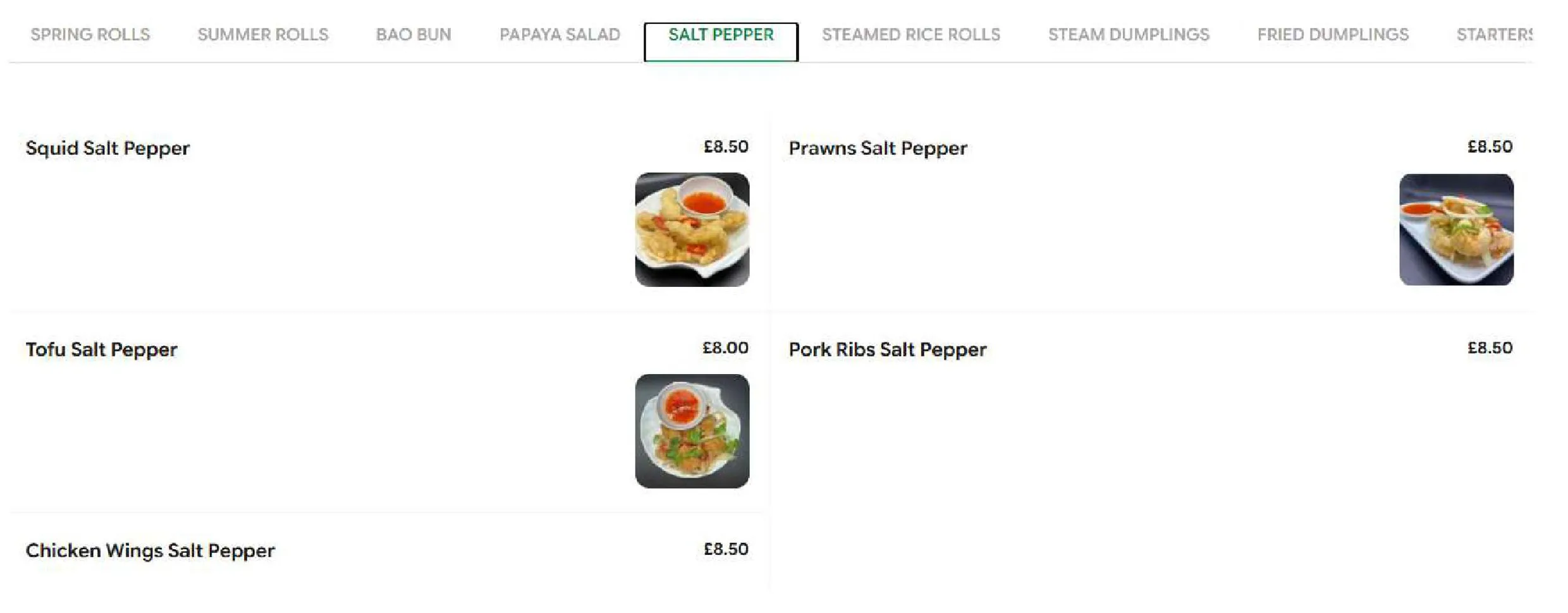 Viet Caphe menu, page 5