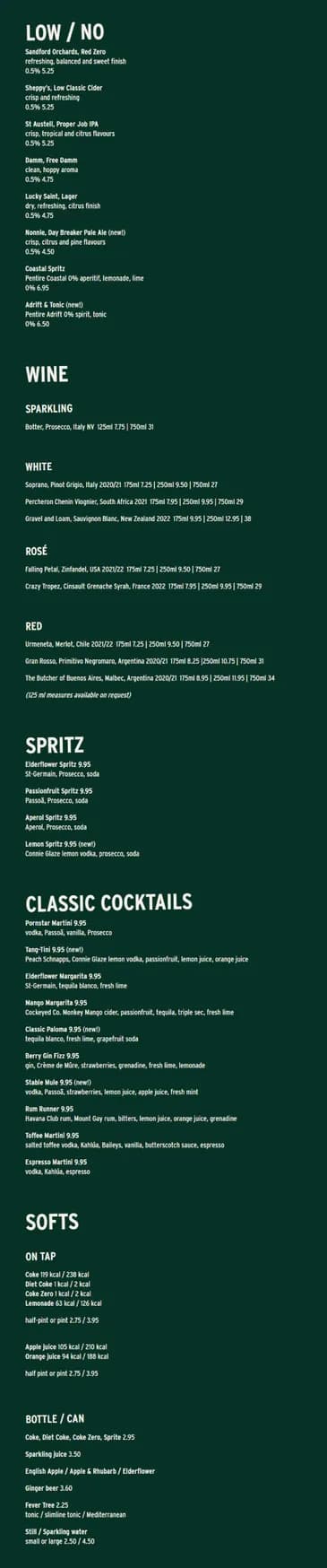 The Stable menu, page 5