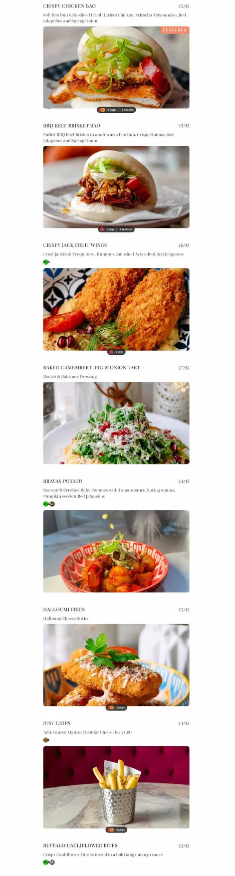 Fléur menu, page 2