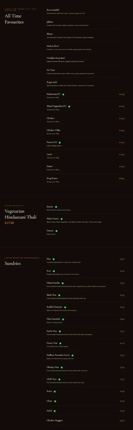 Punjab Tandoori Restaurant menu, page 6