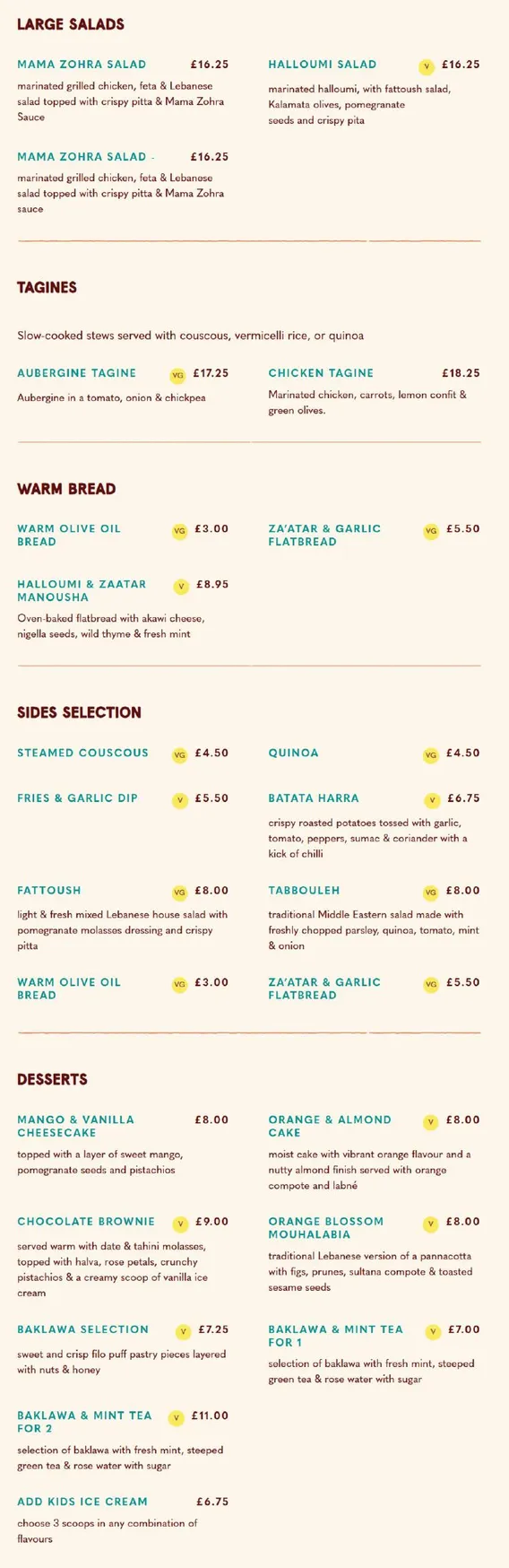Comptoir Libanais menu, page 3
