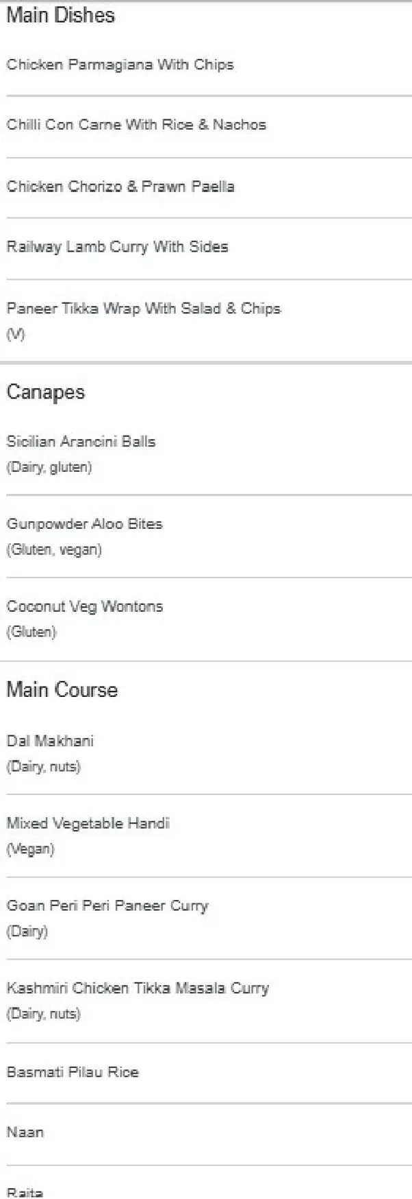 GupShup Lounge menu, page 6