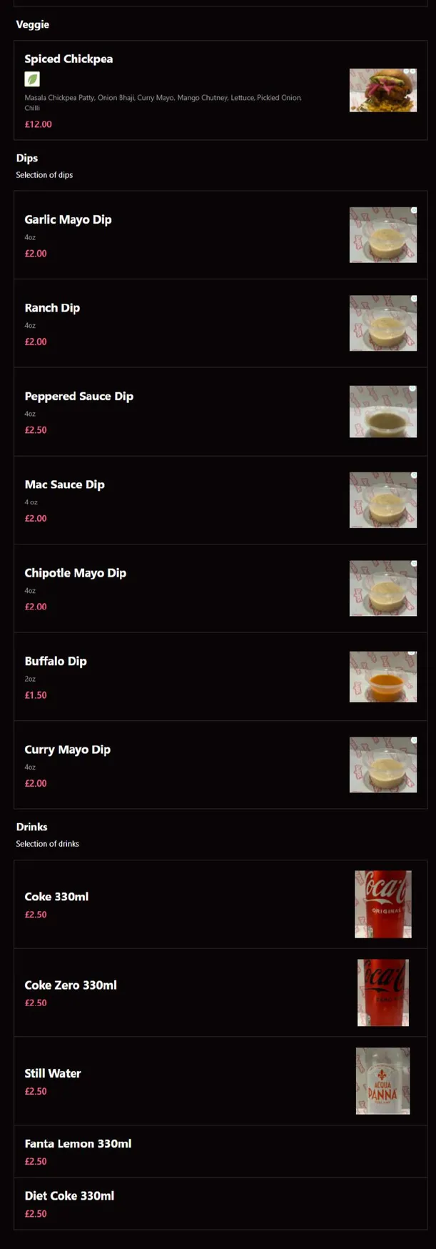Baps menu, page 3