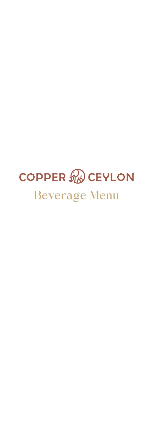 Copper Ceylon menu, page 5