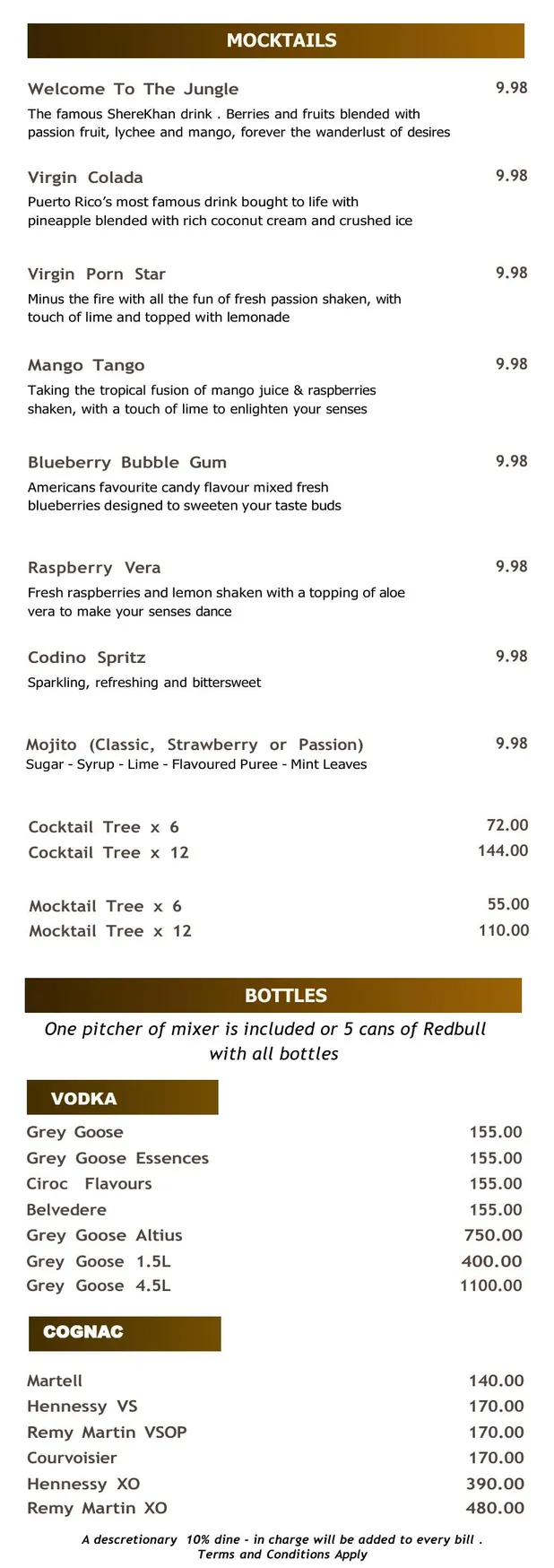 Namour Hounslow menu, page 10