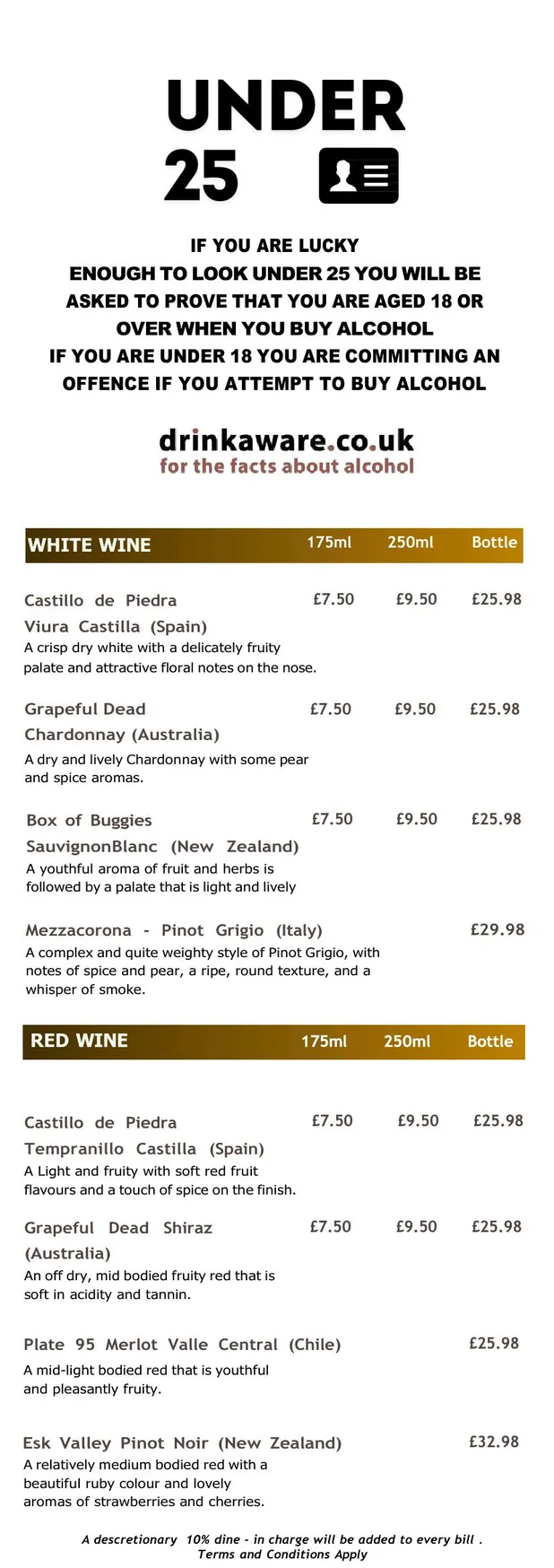 Namour Hounslow menu, page 6