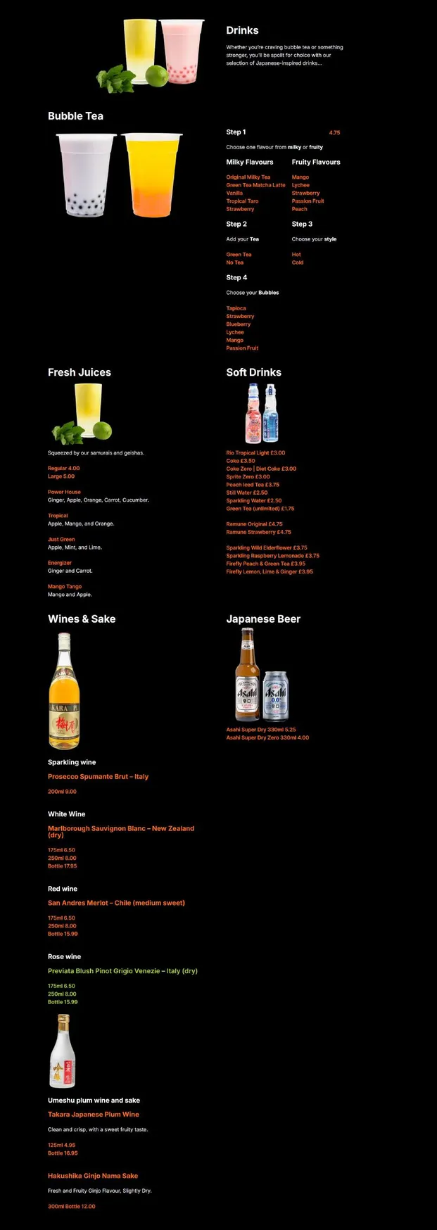 Yakinori menu, page 12