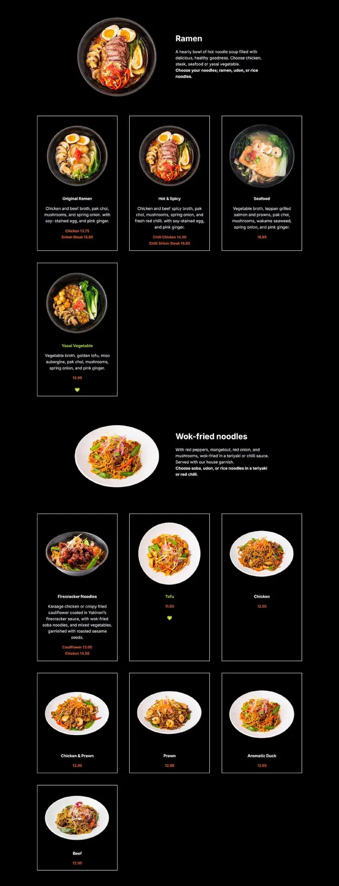 Yakinori menu, page 5