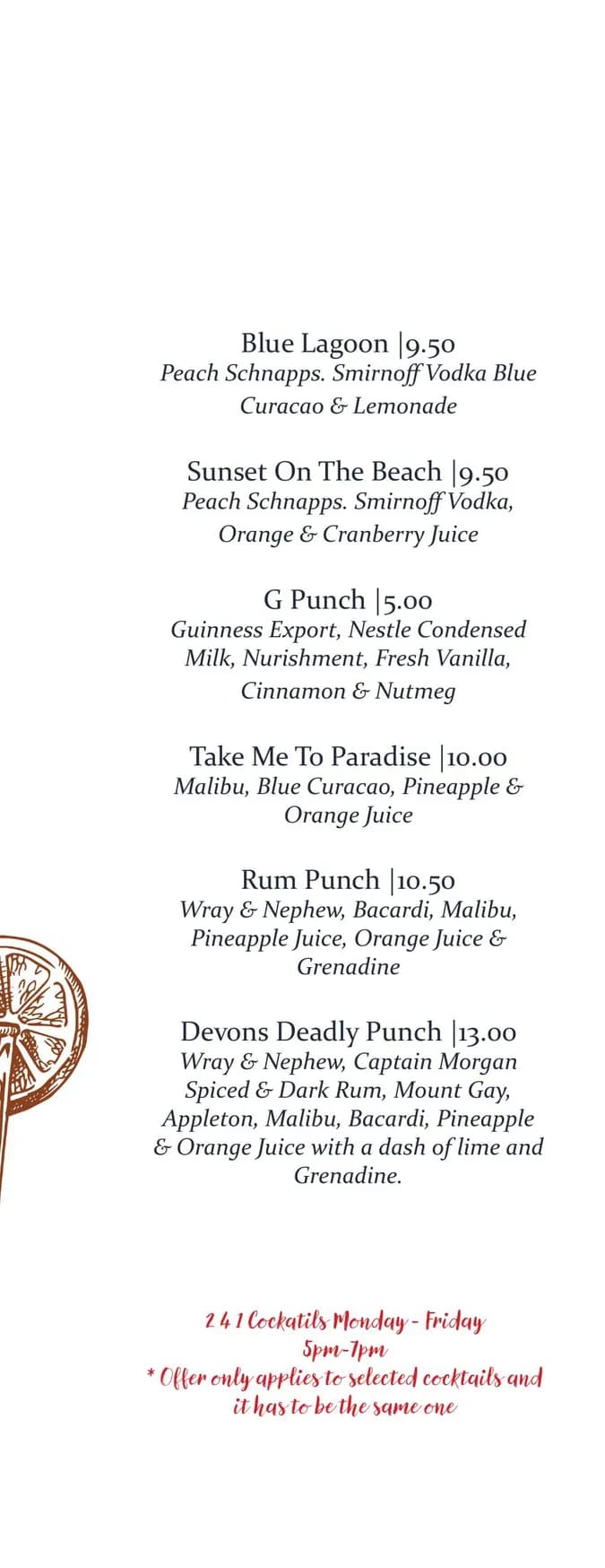 Devon House Jamaican Restaurant & Bar menu, page 11