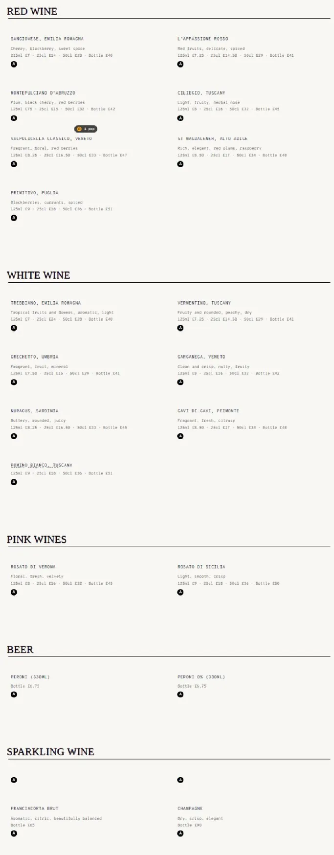POLPO menu, page 5