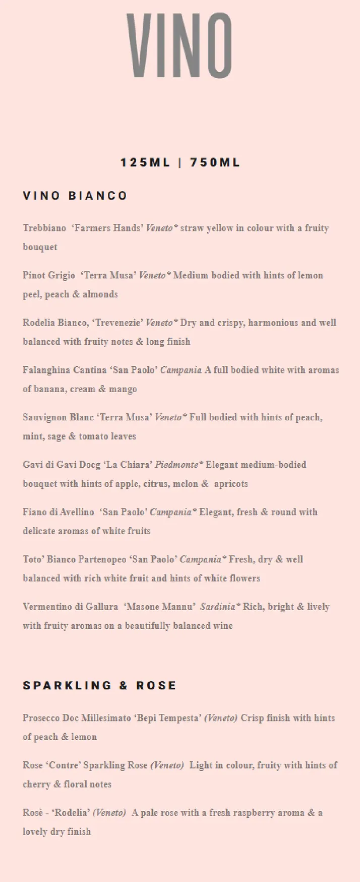 Paesan menu, page 5