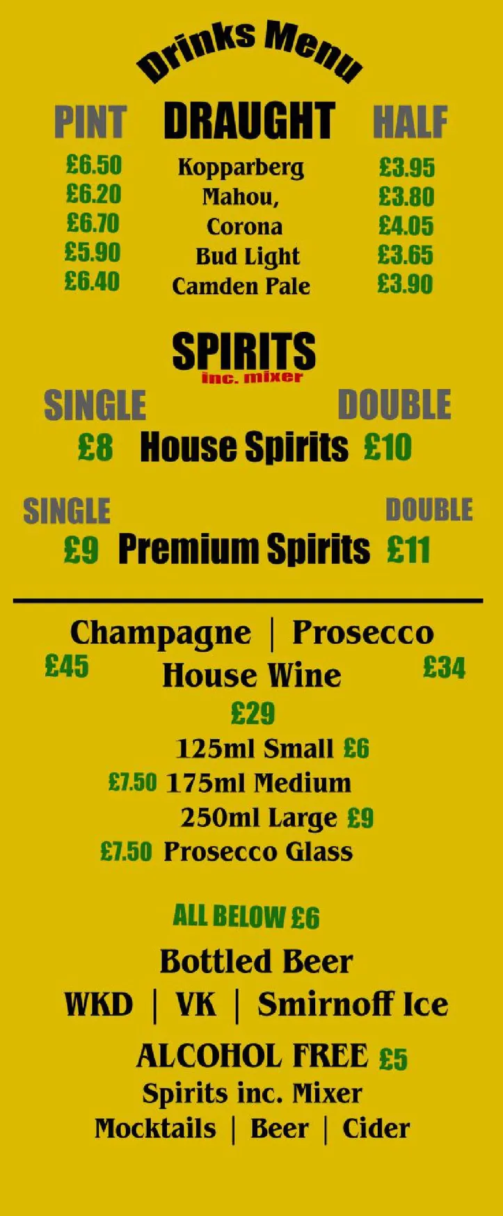 Funny Boyz menu, page 2