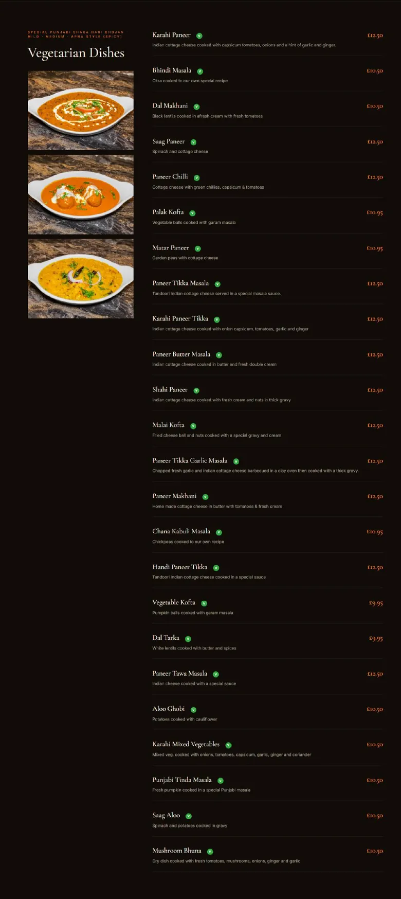 Punjab Tandoori Restaurant menu, page 4