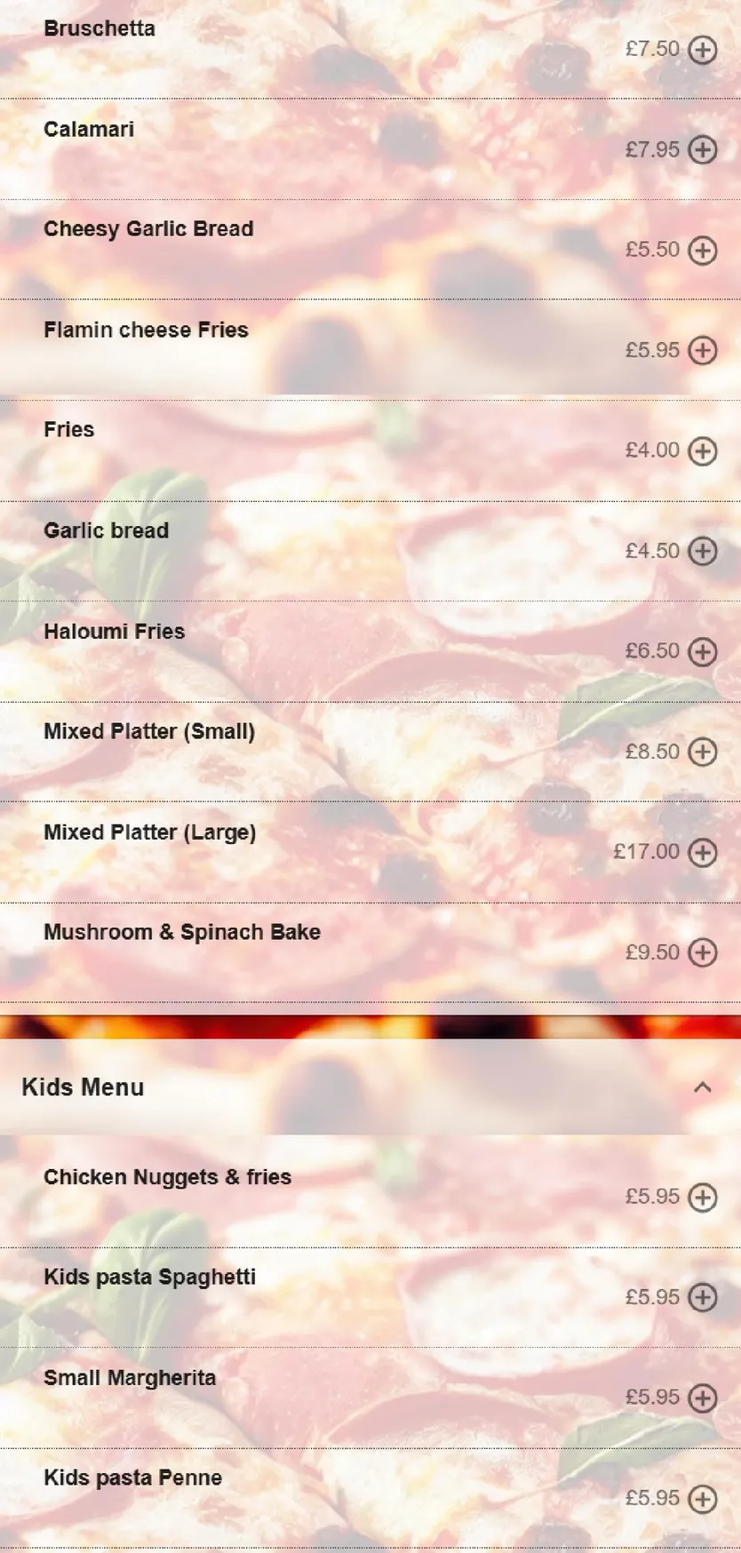 Marco Polo menu, page 4