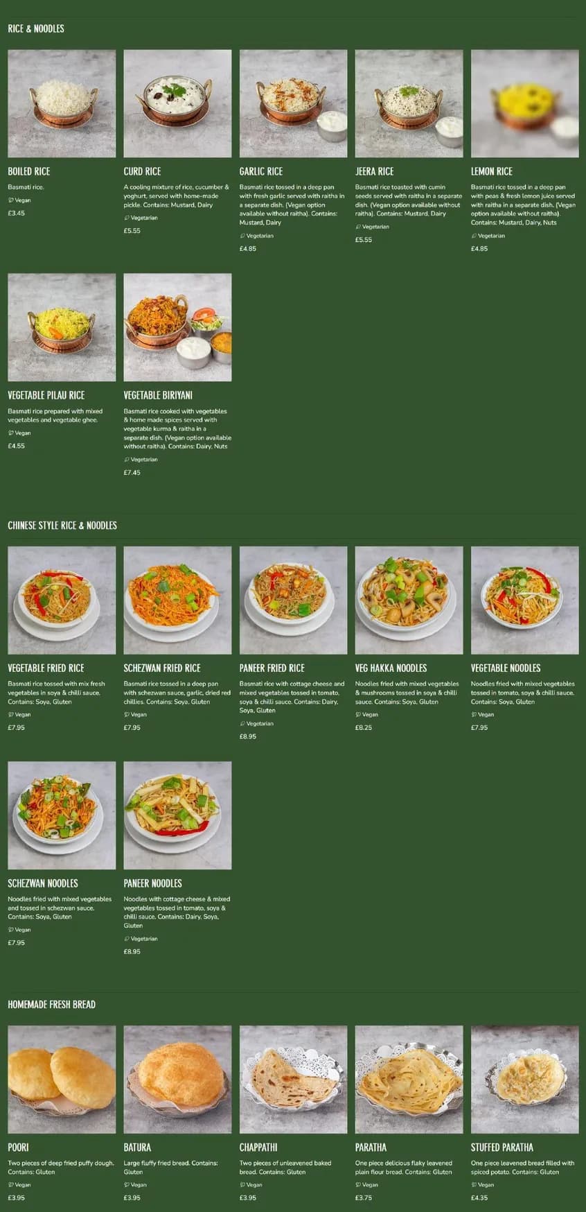 Sagar menu, page 5