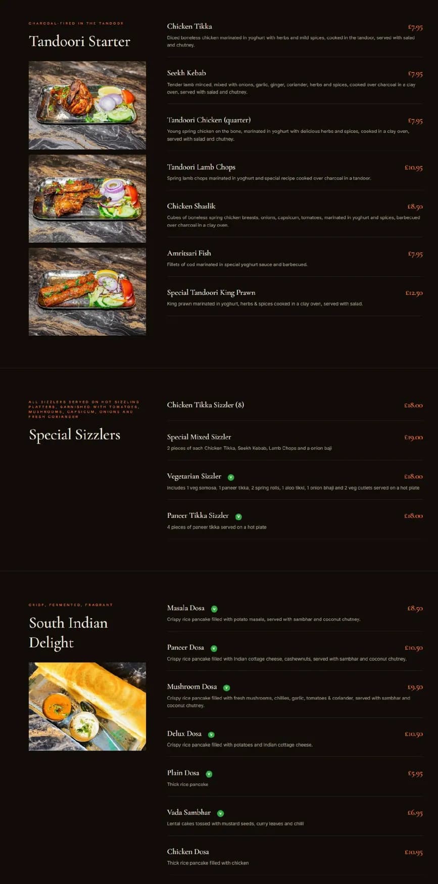Punjab Tandoori Restaurant menu, page 2
