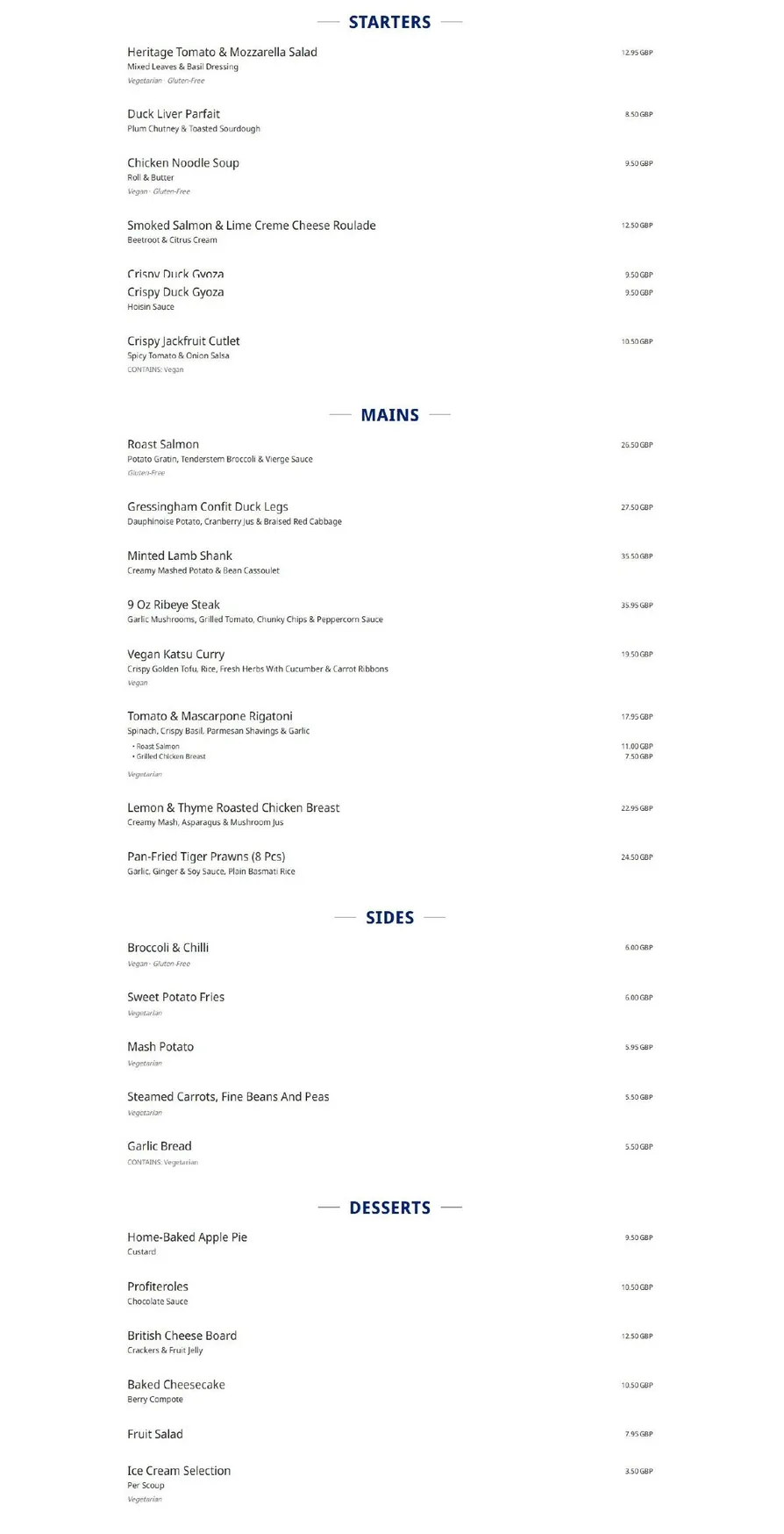 The Gallery menu, page 4