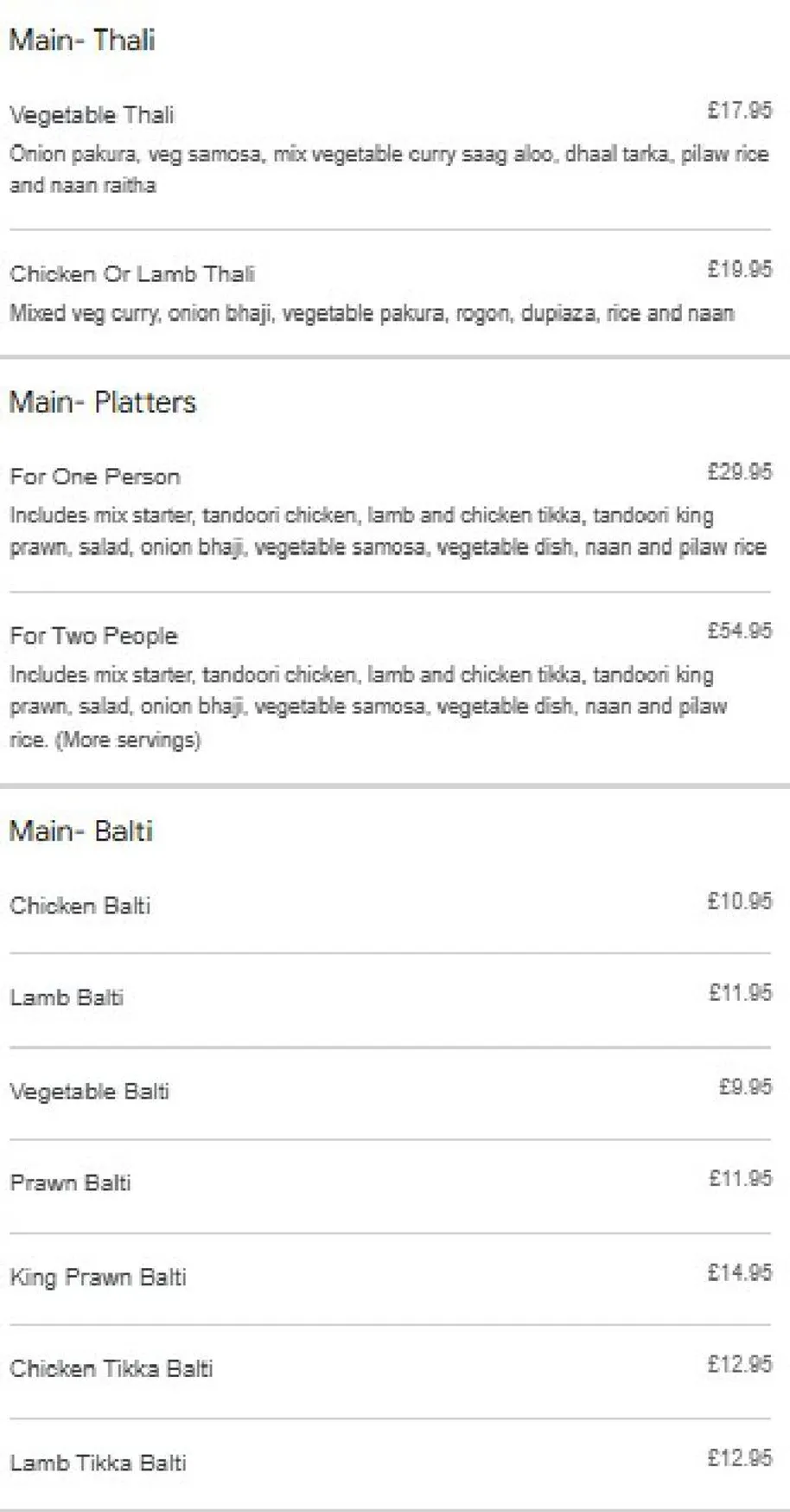 Shah Tandoori menu, page 7