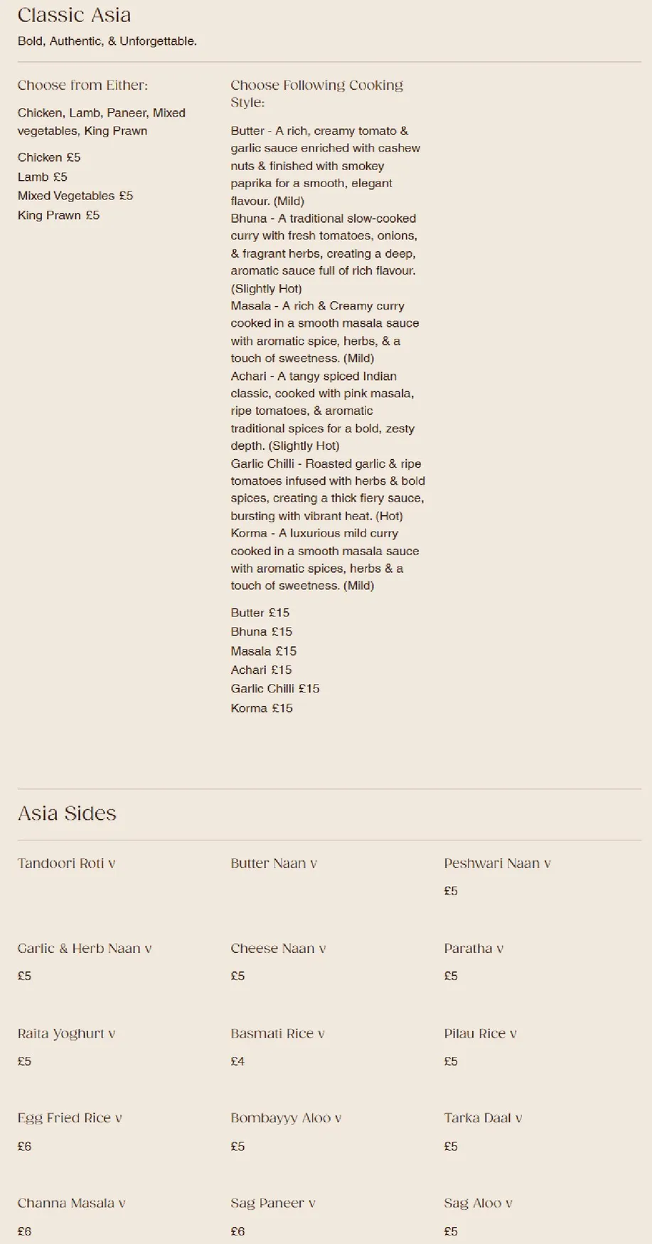 AYYY Lounge menu, page 2