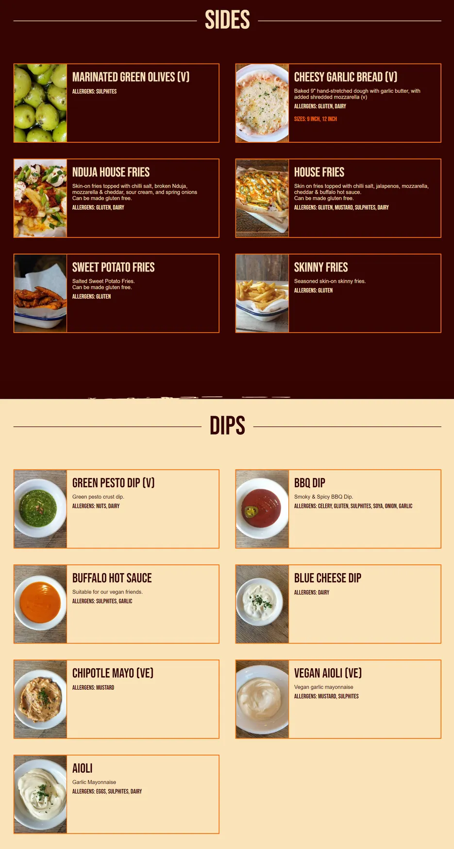 Beerd menu, page 2