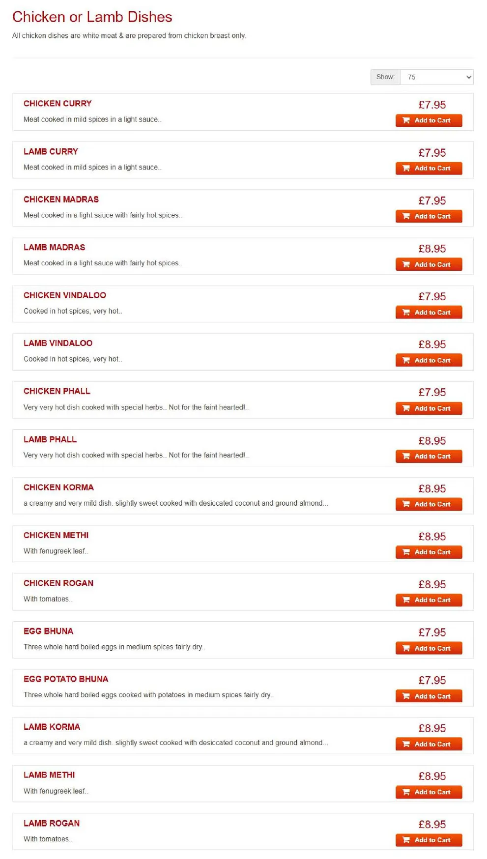 The Bengal menu, page 11