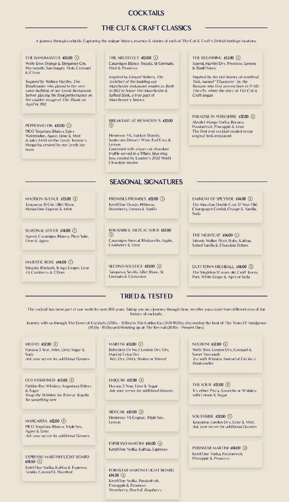 The Cut & Craft menu, page 5
