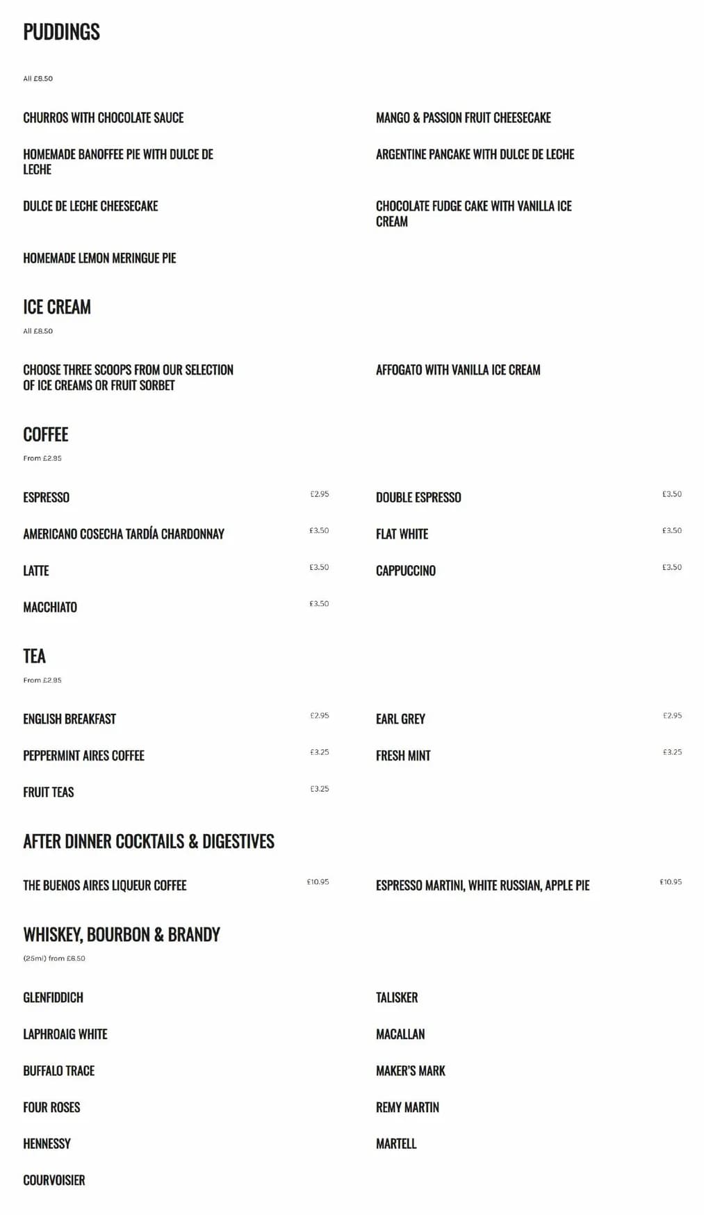 Buenasado menu, page 3