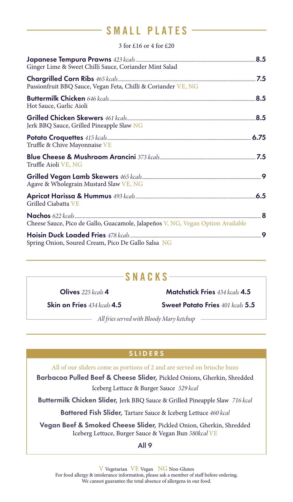 Dirty Martini menu, page 15